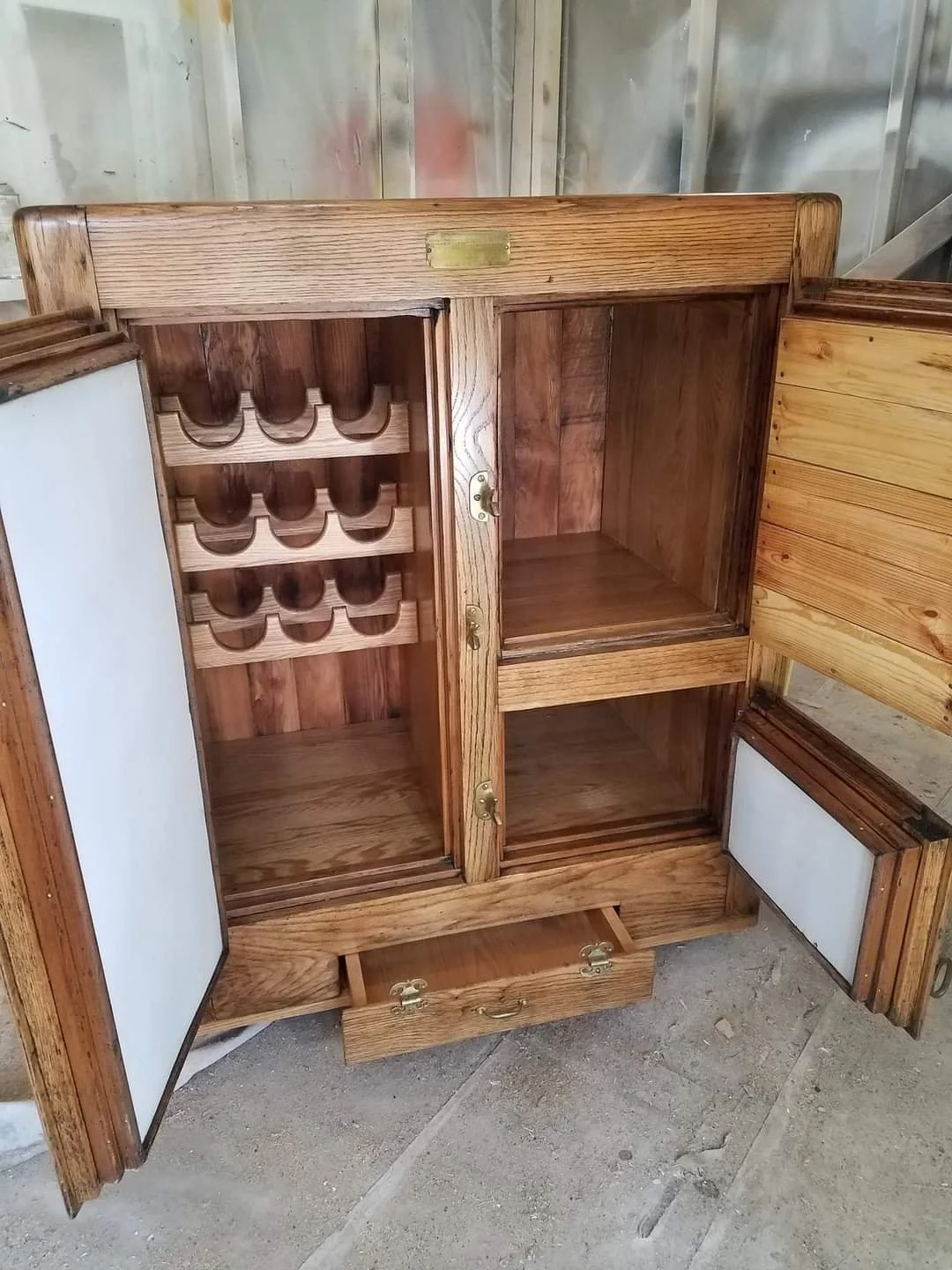 Restored to a gorgeous bar cabinet