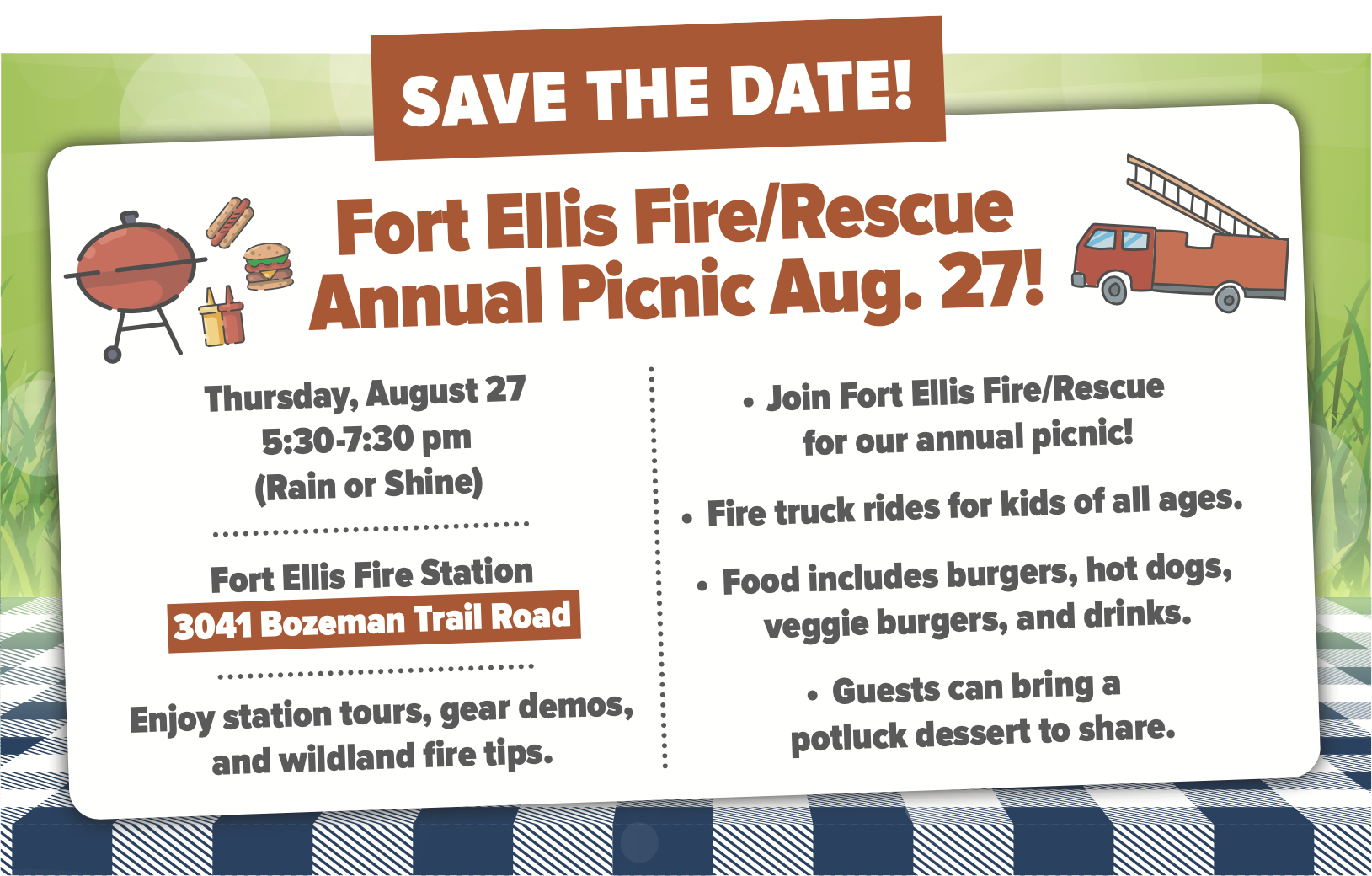 2026 Fort Ellis Fire/Rescue Picnic
