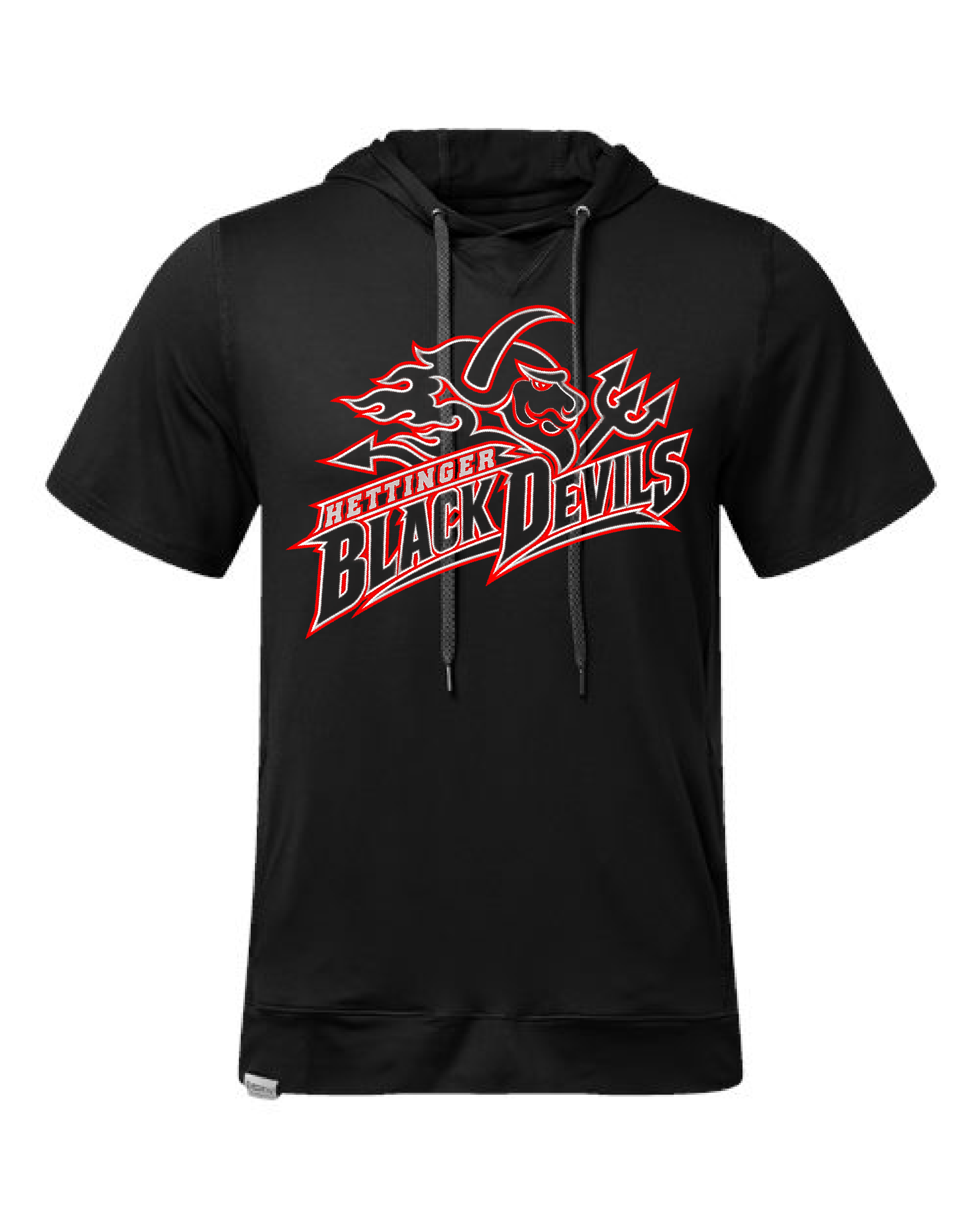 Black Devils Soft-Knit Short-Sleeve Hoodie