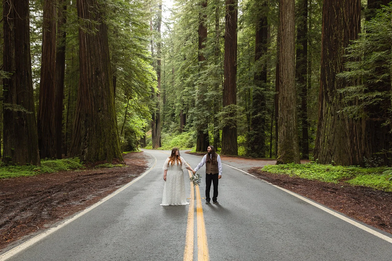 Married couple celebrated their engagement and elopement in Humboldt