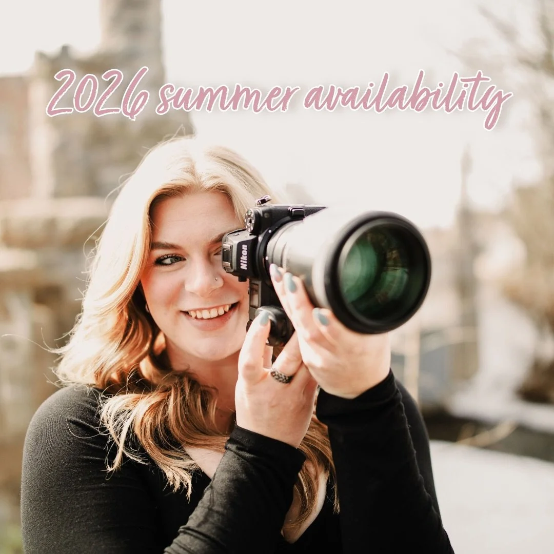 SUMMER 2026 AVAILABILITY ✨ 
The love and support from my recent announcement of taking my business full-time has been overwhelming. I&rsquo;ve been mapping out my 2026 availability and am so excited to only have a handful of open weekends left for th