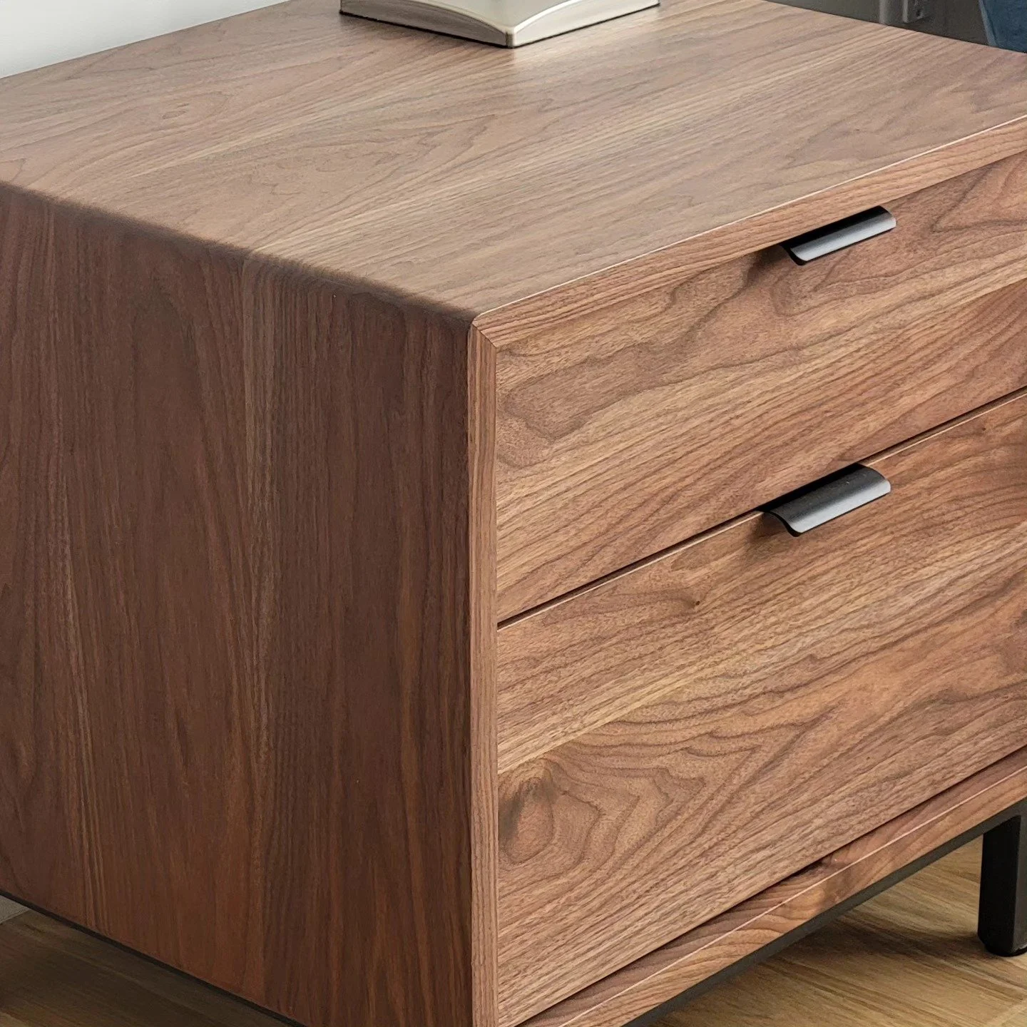 We recently delivered this side table with some father furniture, which is a variation on our River line with a Basalt base. It's a simplified version without the live edge "River" flowing through it. The customer said, "Just wanted to