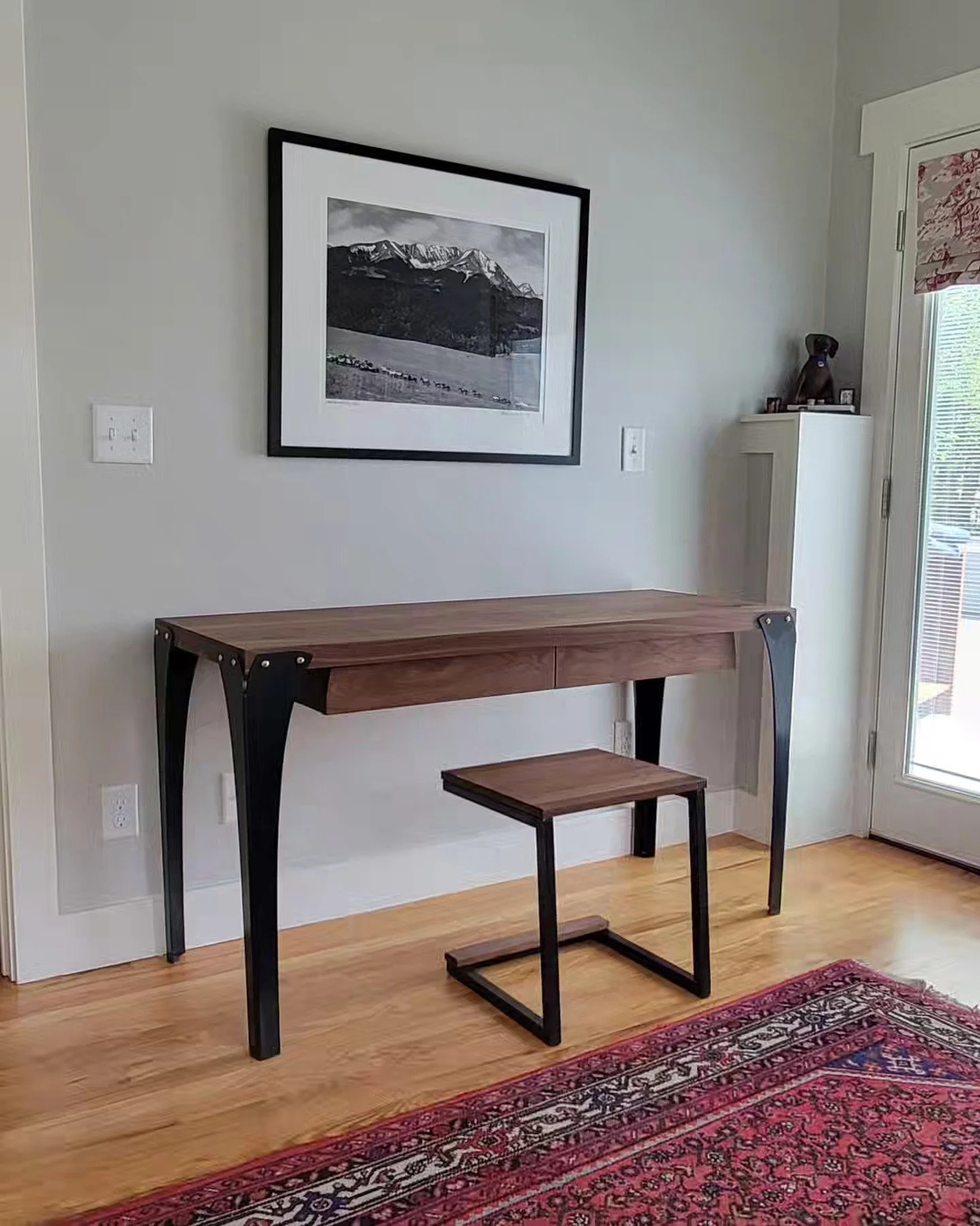 We delivered a new desk to a longtime client recently. We adapted this Swan leg from our Swan dining table, added some drawers for functionality, and paired it with our Flex Stool for a simple and elegant work space. 

#handmade #custom #furnituredes