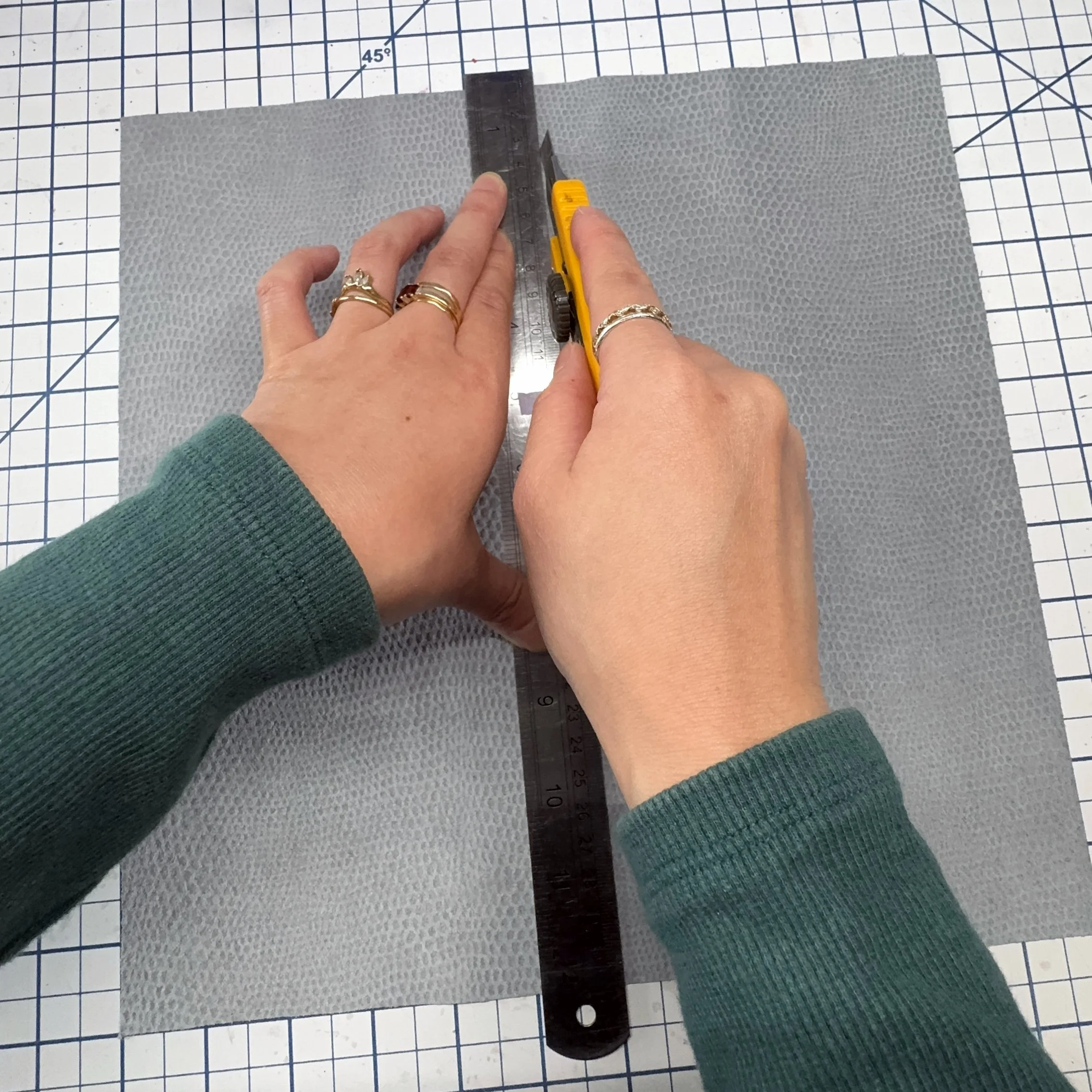 Squaring and cutting my leather to the correct size