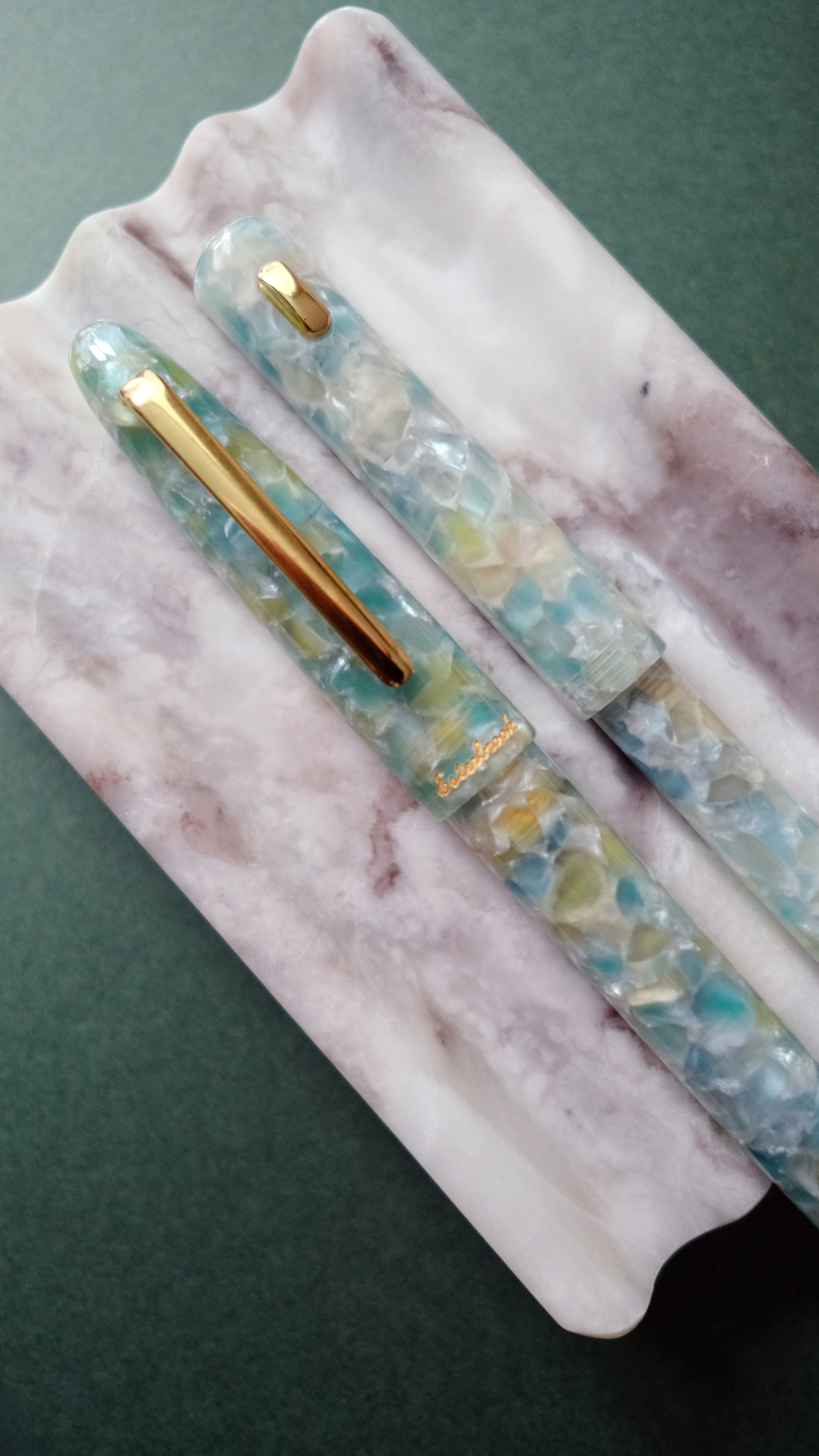 Esterbrook Estie and Niblet Sea Glass resin variation
