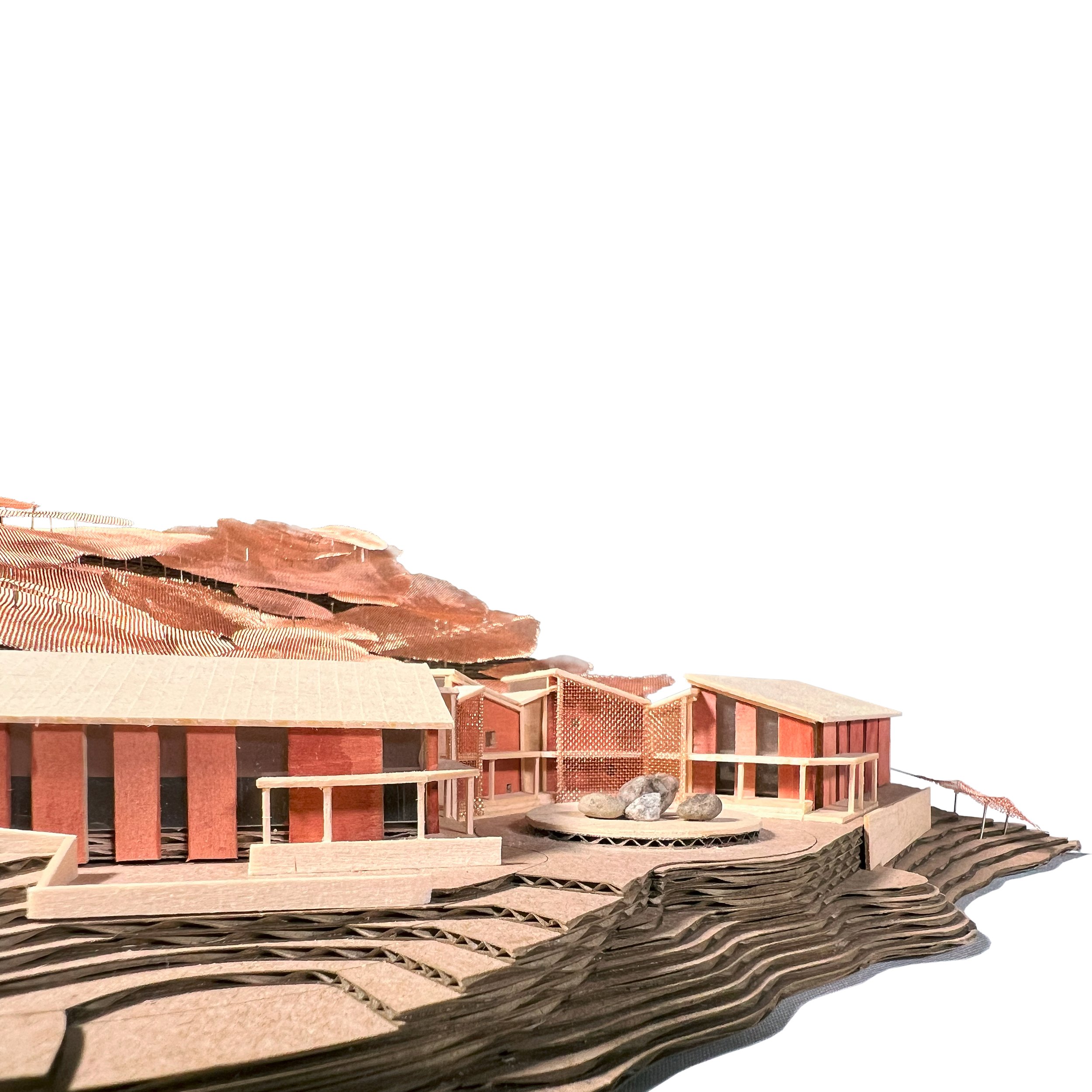 Model of the Helambu Hospital in Ichok, Nepal.
