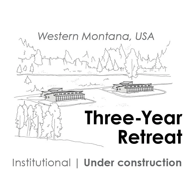 Icon of the Three-Year Retreat, a series of sustainable buildings for Tibetan Buddhist practice in western Montana.