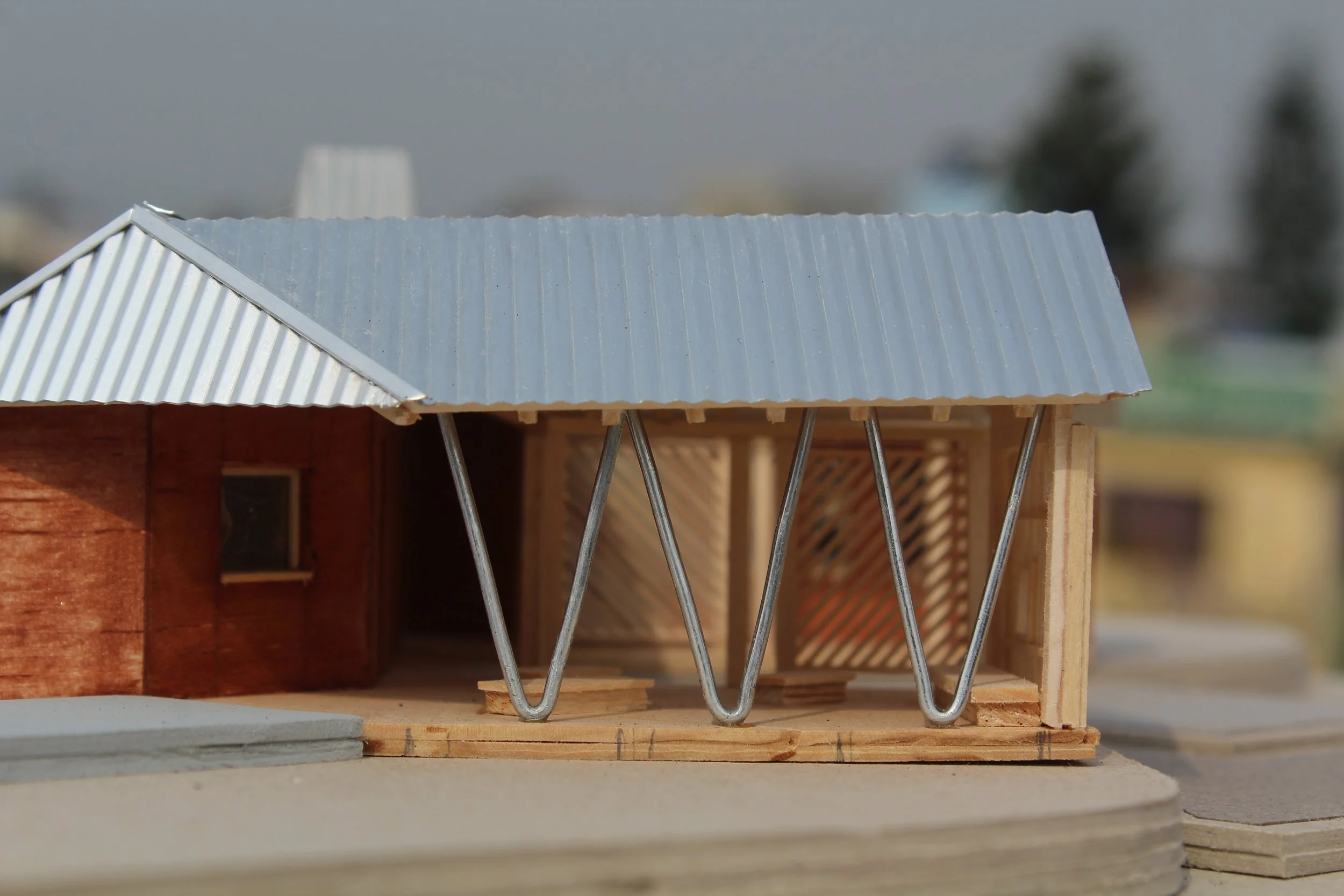 View of the Ekuwa Health Post covered patio.