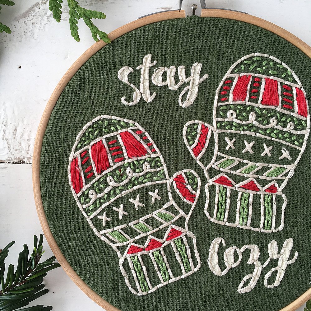 Christmas Embroidery Kit, Winter Embroidery Pattern, Beginner embroidery  kit, Botanical embroidery pattern, DIY craft kit, Christmas xstitch — I  Heart