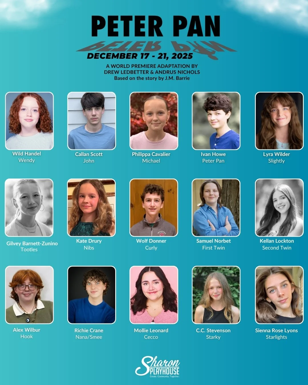 Neverland is getting closer 💫
Say hello to the incredible young cast bringing our holiday Peter Pan to life. Tickets are already moving fast!
https://www.sharonplayhouse.org/holiday-youthstage