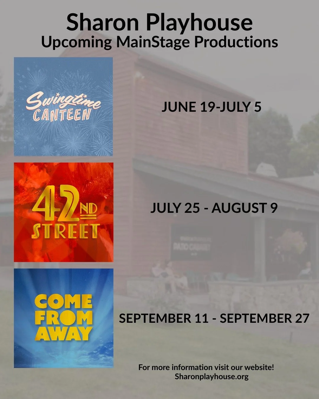 Get 50% tickets for Opening Weekend for these three MainStage productions. Use the code: NEWSEASON50 at checkout on our website!