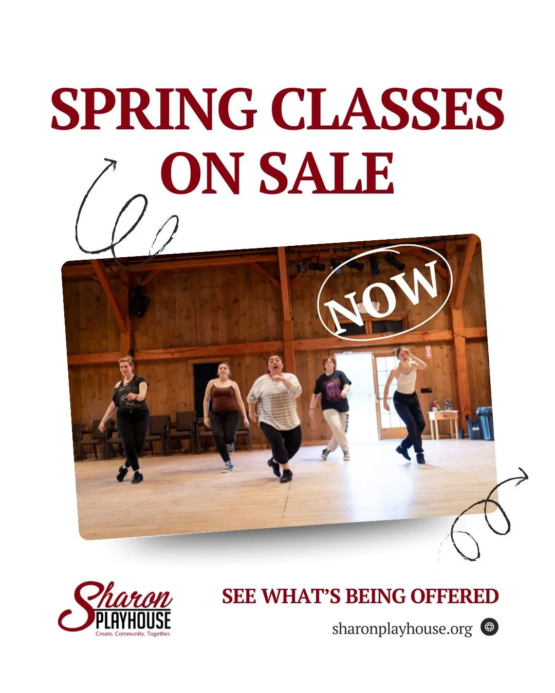 Reserve your spot for our stellar lineup of classes this spring! 💐 🎭