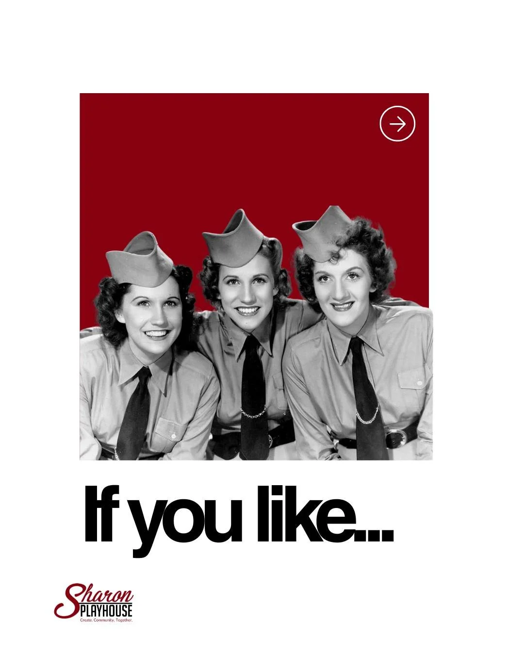 We have a feeling you are going to LOVE this all-female cast and band telling a heart-warming story with classic 1940s tunes. 🎺 ❤️ 

Grab your tickets for our summer production of Swingtime Canteen today! 🎟️

#SharonPlayhouse #SwingtimeCanteen