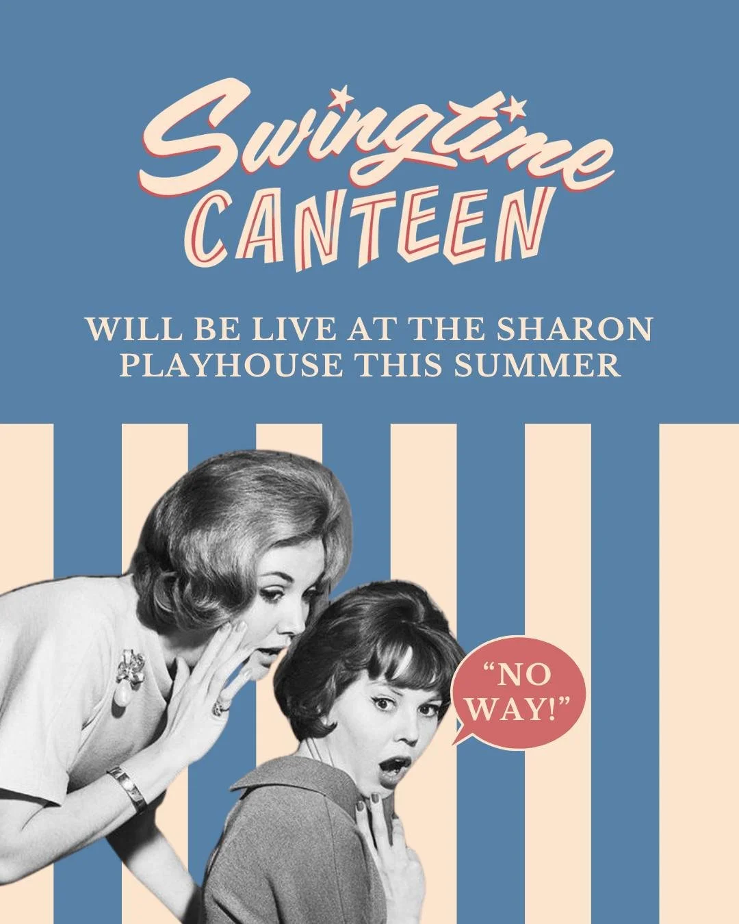 Have you heard of Swingtime Canteen before? 🎺 ❤️ 

We can't believe this fun, nostalgia-driven musical will be at the Playhouse in just about 3 short months! #SharonPlayhouse #SwingtimeCanteen