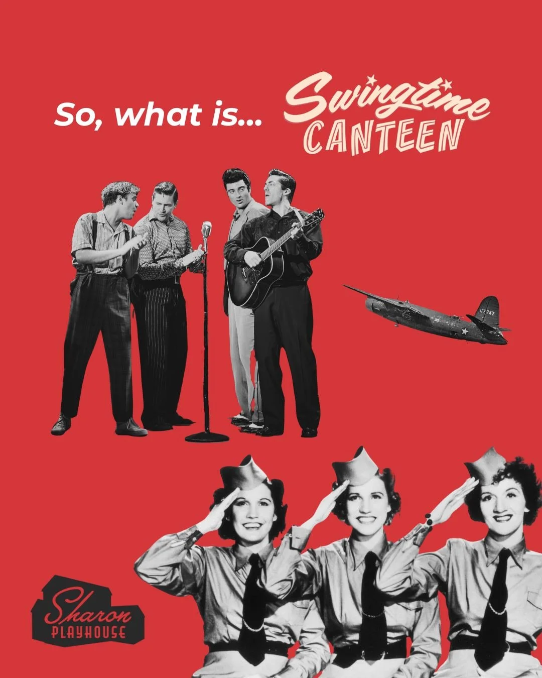 The Andrews Sisters meets Million Dollar Quartet 🎙️🎶❤️

Step into 1944 💫

Swingtime Canteen follows a Hollywood star and her all-girl troupe as they travel overseas to entertain troops during World War II 🇺🇸

Featuring iconic 1940s hits and plen