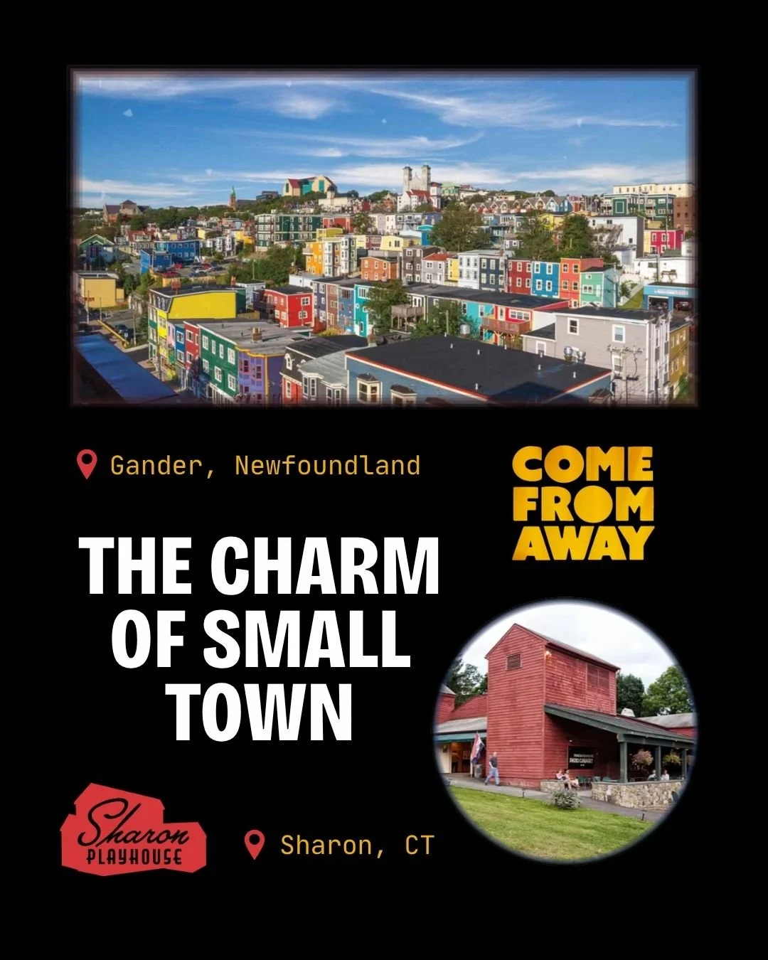 This season, the Sharon Playhouse embraces the charm of a small town ❤️🏡✨

Come experience the heart, humanity, and music that celebrate small communities like ours here in Sharon. 🎶

#SharonPlayhouse #SharonCT #Gander #ComeFromAway #ProfessionalTh