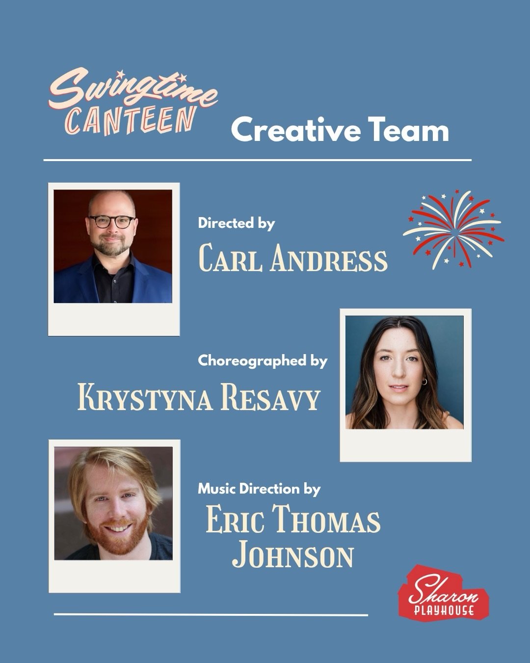 Say hello to the talented team behind this summer&rsquo;s production of Swingtime Canteen ✨

In just THREE WEEKS, you can step into a summer filled with classic tunes, patriotic spirit, and unforgettable 1940s nostalgia from June 19&ndash;July 5!

Ge
