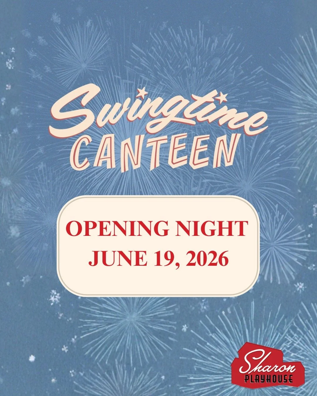 Just 20 days until opening night of Swingtime Canteen at Sharon Playhouse! 🎶✨

Get your tickets ONLY on our website: sharonplayhouse.org🎟