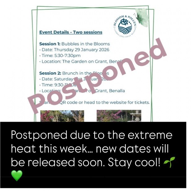 Postponed due to the extreme heat this week&hellip; new dates will be released soon. Stay cool! 🌱💚