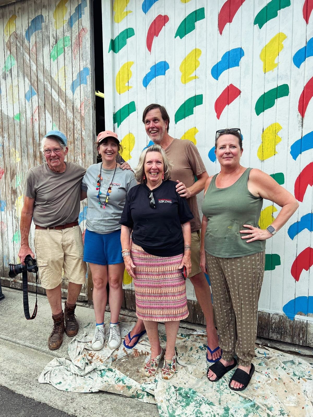 Back from a fun weekend in Sydney. Reminiscing about our old sign shop days in Annandale in the 90s&mdash;screen printing and ticketwriting&mdash;we also ended up freshening up the painted doorway. Good times. @barbaraenright @ray_solero