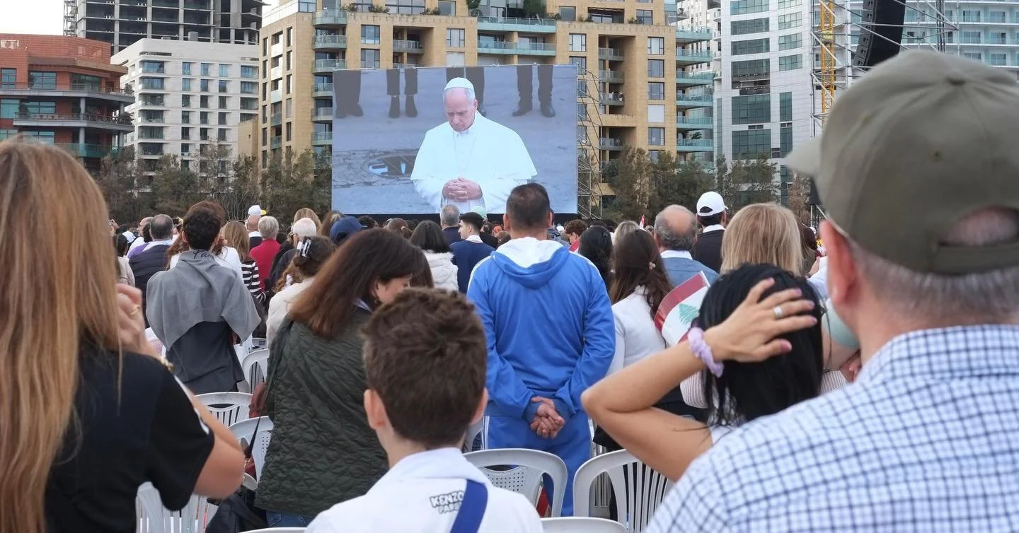 7 AM. 

Slicing through the breeze on my motorbike, heading downhill to Pope Leo&rsquo;s mass at Beirut&rsquo;s Waterfront.

I saw her.

Joy. 

The determined and cheerful waitress at Joe&rsquo;s Garden pizzeria. 

Just her, on the curb, waiting for 