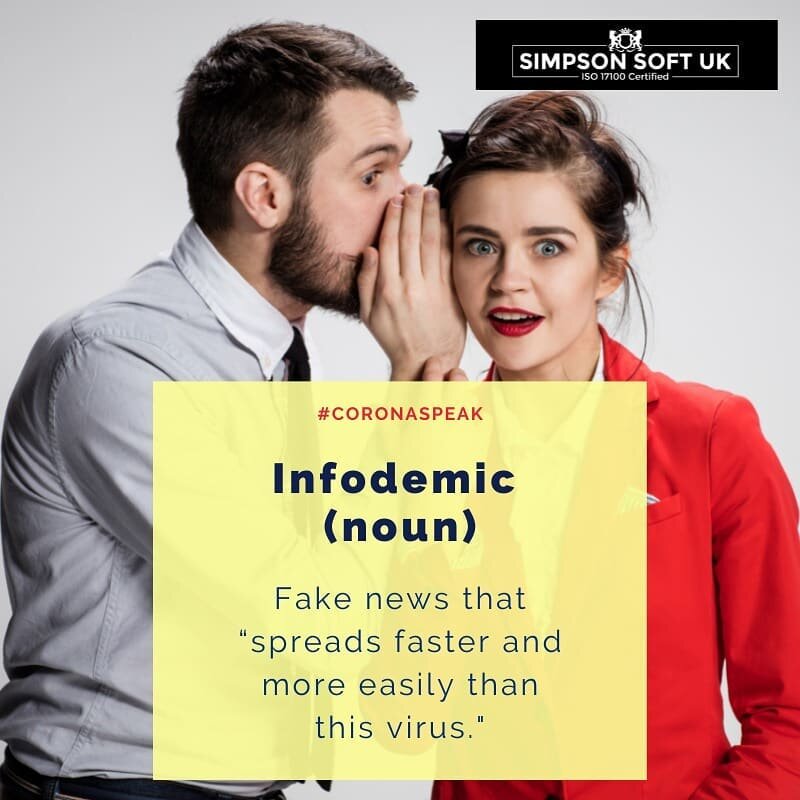 Infodemic is another word that has been added into the Oxford Dictionary this April. Though it was coined in 2003 in connection with the SARS epidemic, it came back into the limelight in a statement by the Director-General of the World Health Organiz