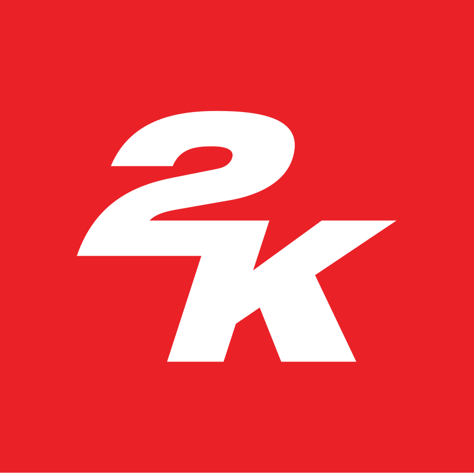 Red background with white '2K' Games text in bold font.
