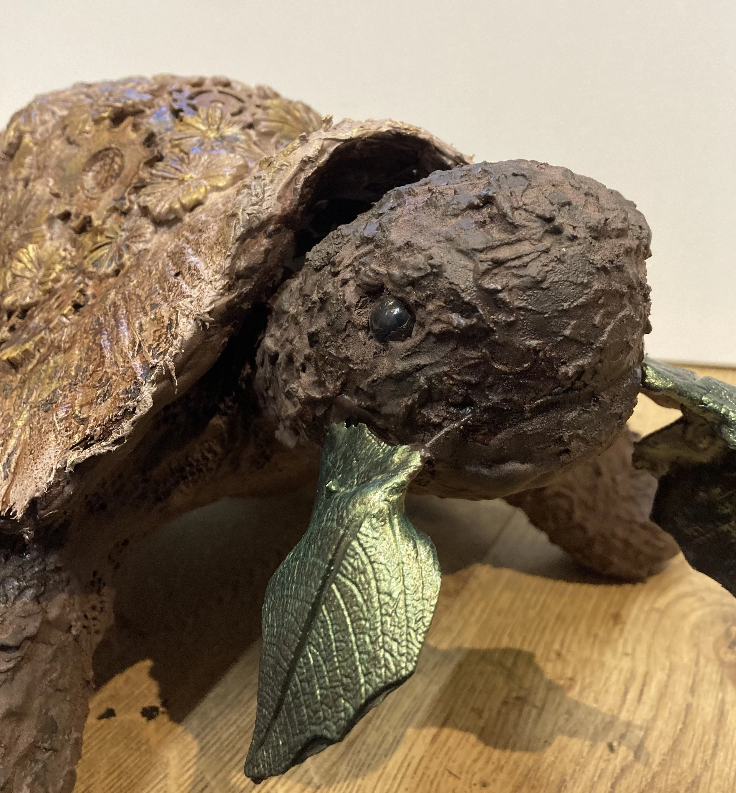 'Trevor the Tortoise' in weatherproof clay