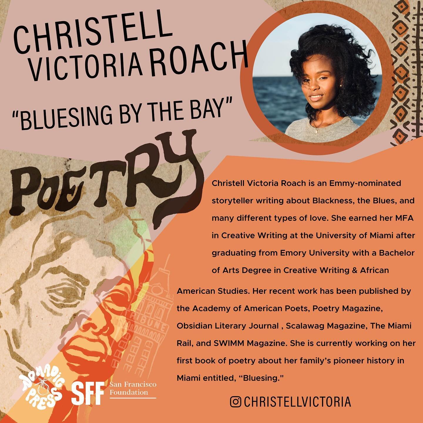 Join us in congratulating Christell Victoria Roach, recipient of the 2023 San Francisco Foundation/Nomadic Press Literary Award in Poetry! Christell has earned $5000 for a cycle of three poems presented together as &ldquo;Bluesing by the Bay&rdquo;. 
