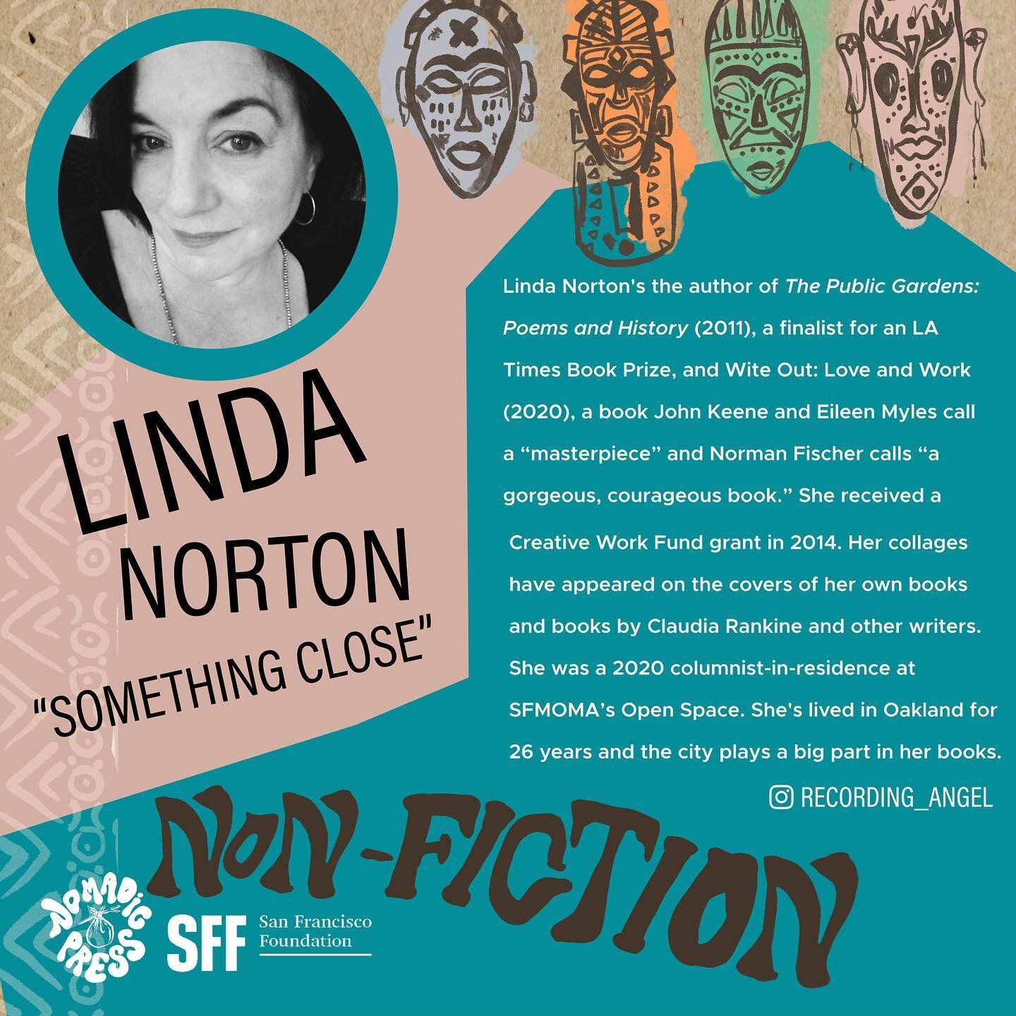 Congratulations to Linda Norton, recipient of the 2023 San Francisco Foundation/Nomadic Press Literary Award in Nonfiction. Linda won $5000 for &ldquo;Something Close&rdquo; excerpted from a longer memoir book manuscript. Post your congratulations to