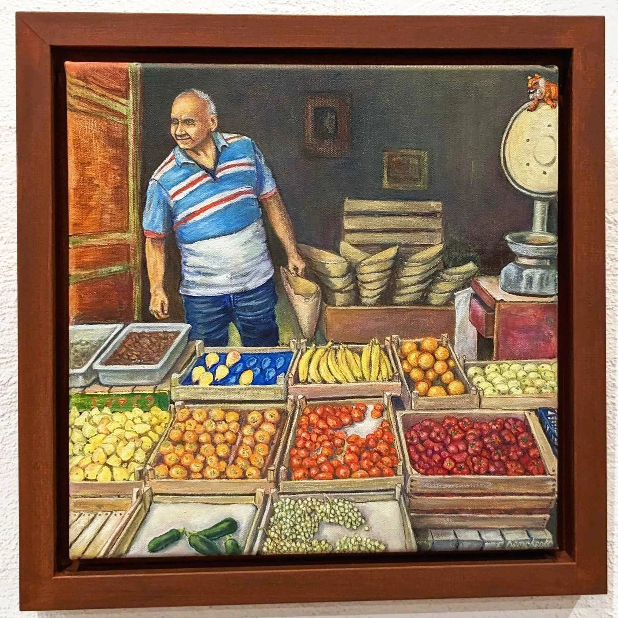 Obst in Palermo (Öl auf Leinwand, 30x30 cm)
Preis € 520-