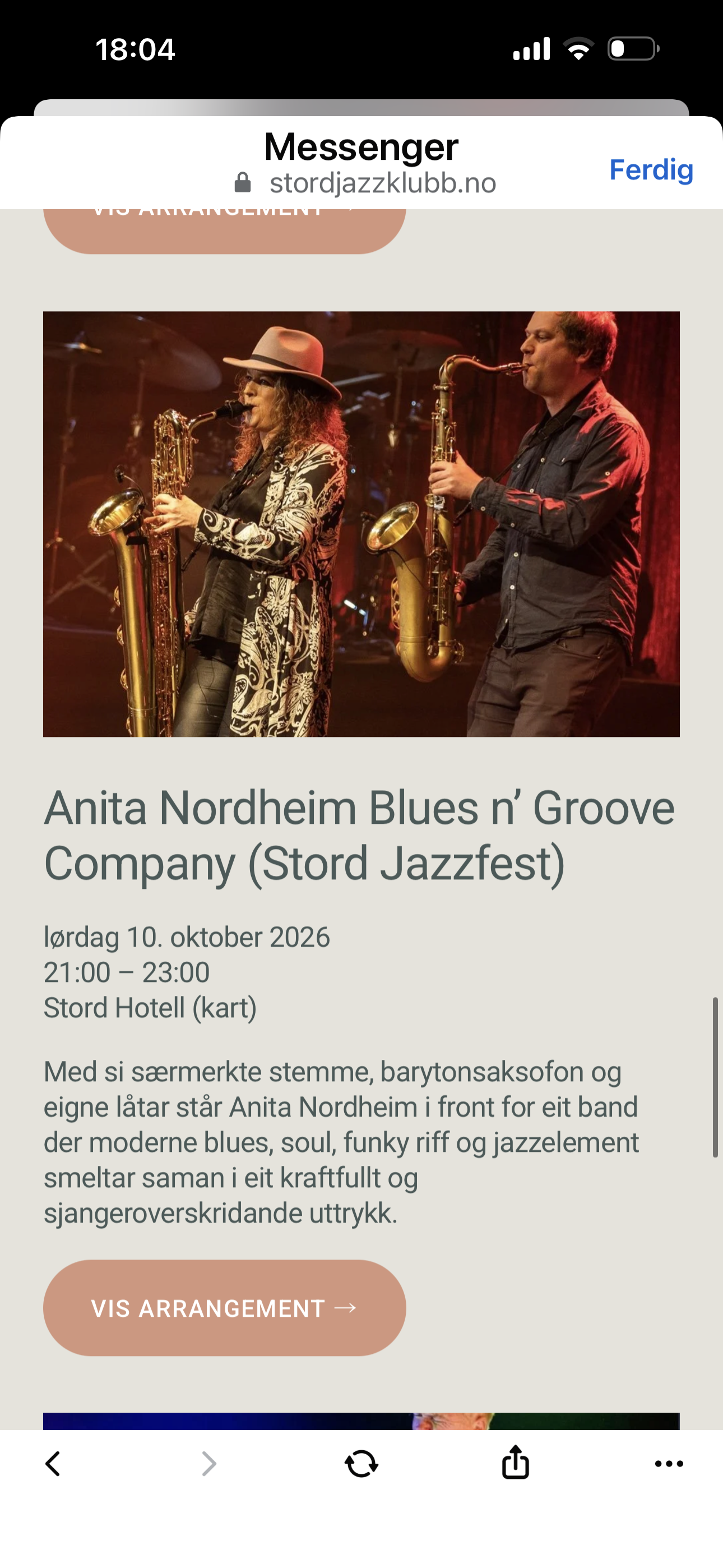 Stord Jazzfest 10 oktober 