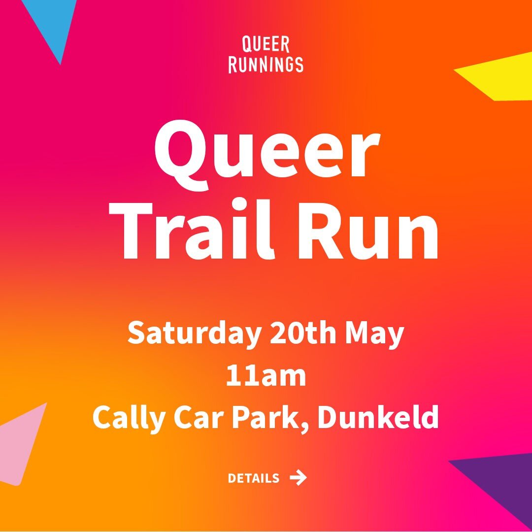 Queer Trail Run happening on the Saturday 20th May! All LGBTQIA+ runners welcome, you don't have to be in the club to join us! Lifts available from Dunkeld &amp; Birnam train station to the meeting point at Cally Car Park.
.
This run is suitable for 