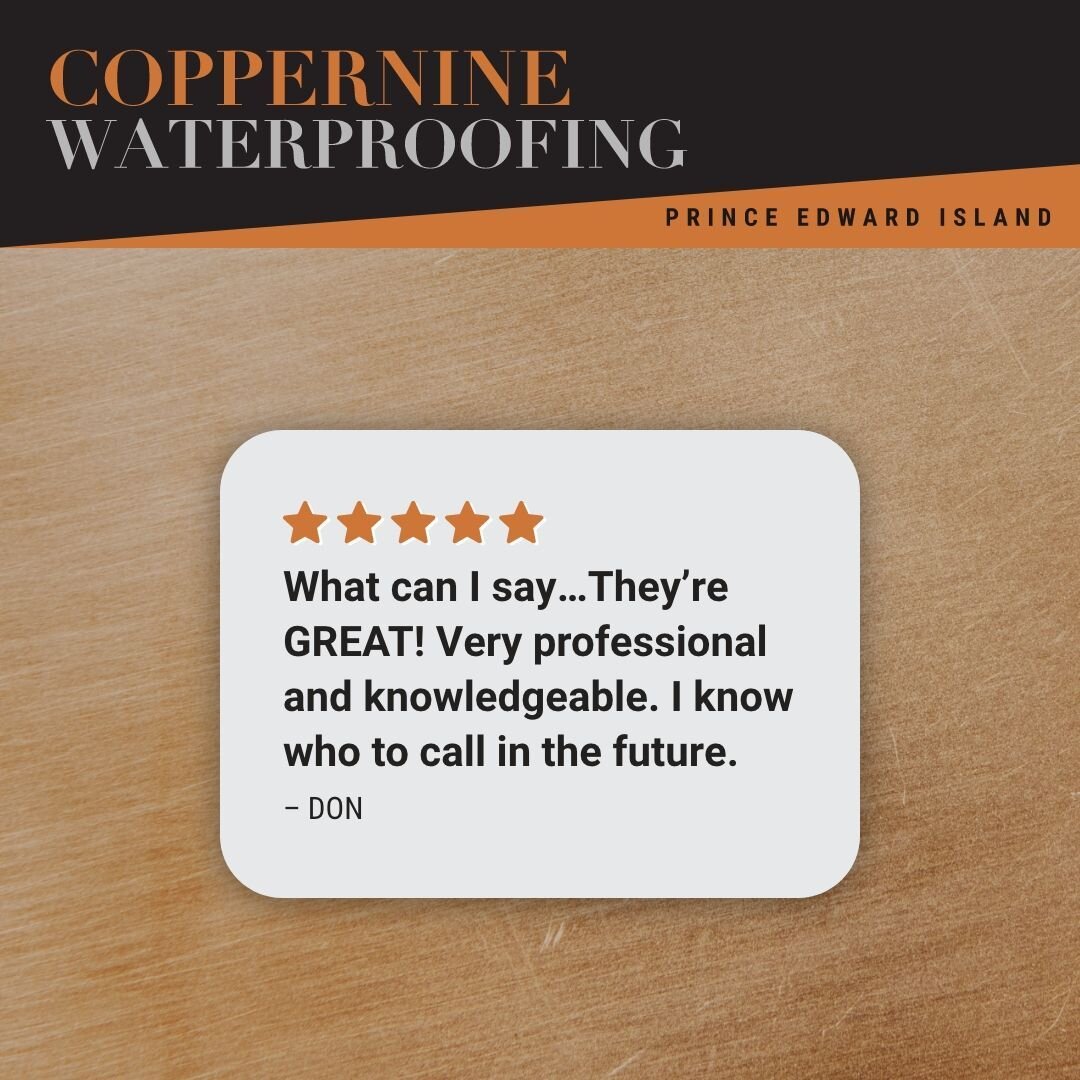Don D had nothing but praise for the Coppernine team after a recent installation experience! Thanks Don!