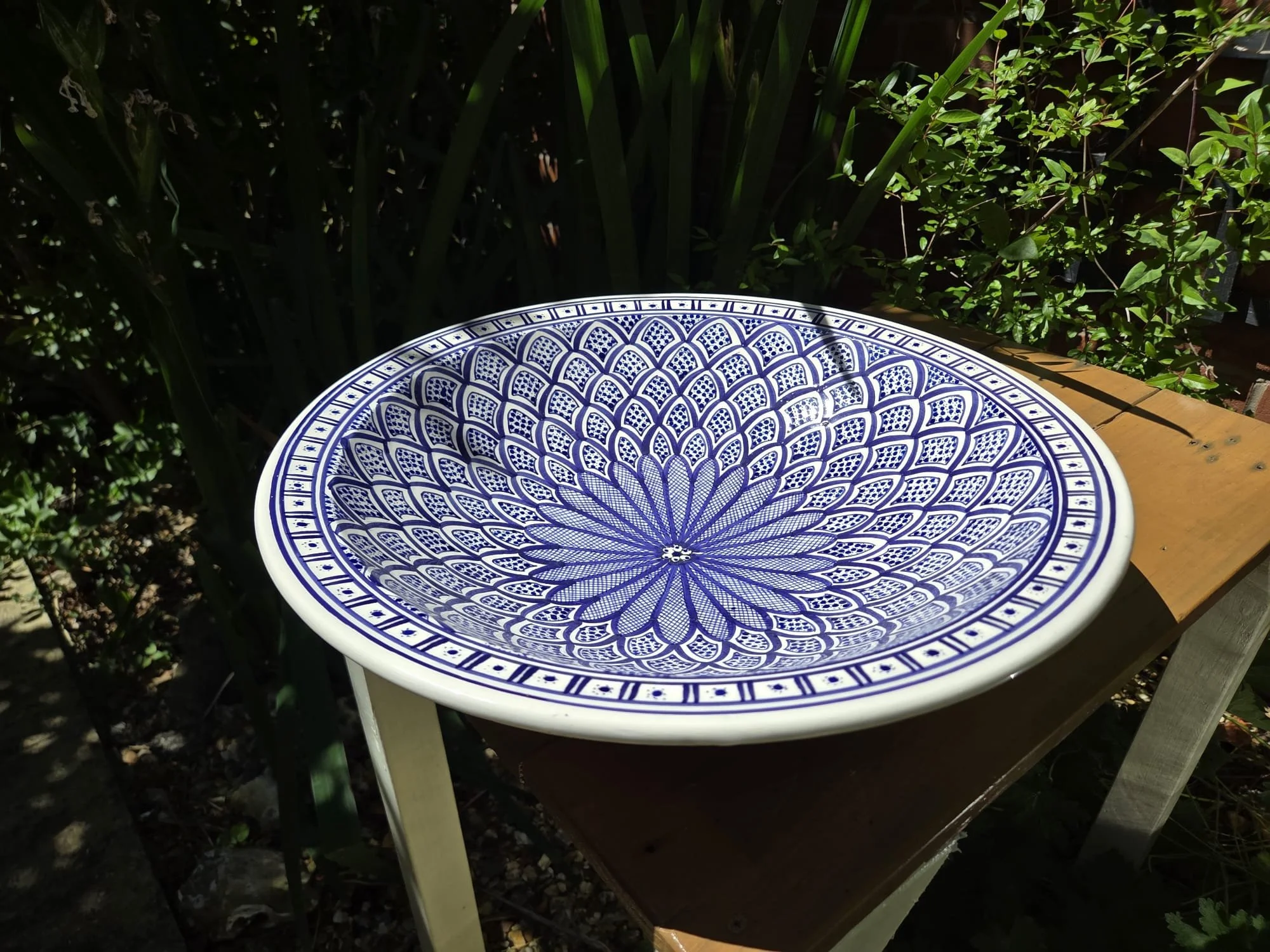Large Tunisian Ceramic Serving Bowl