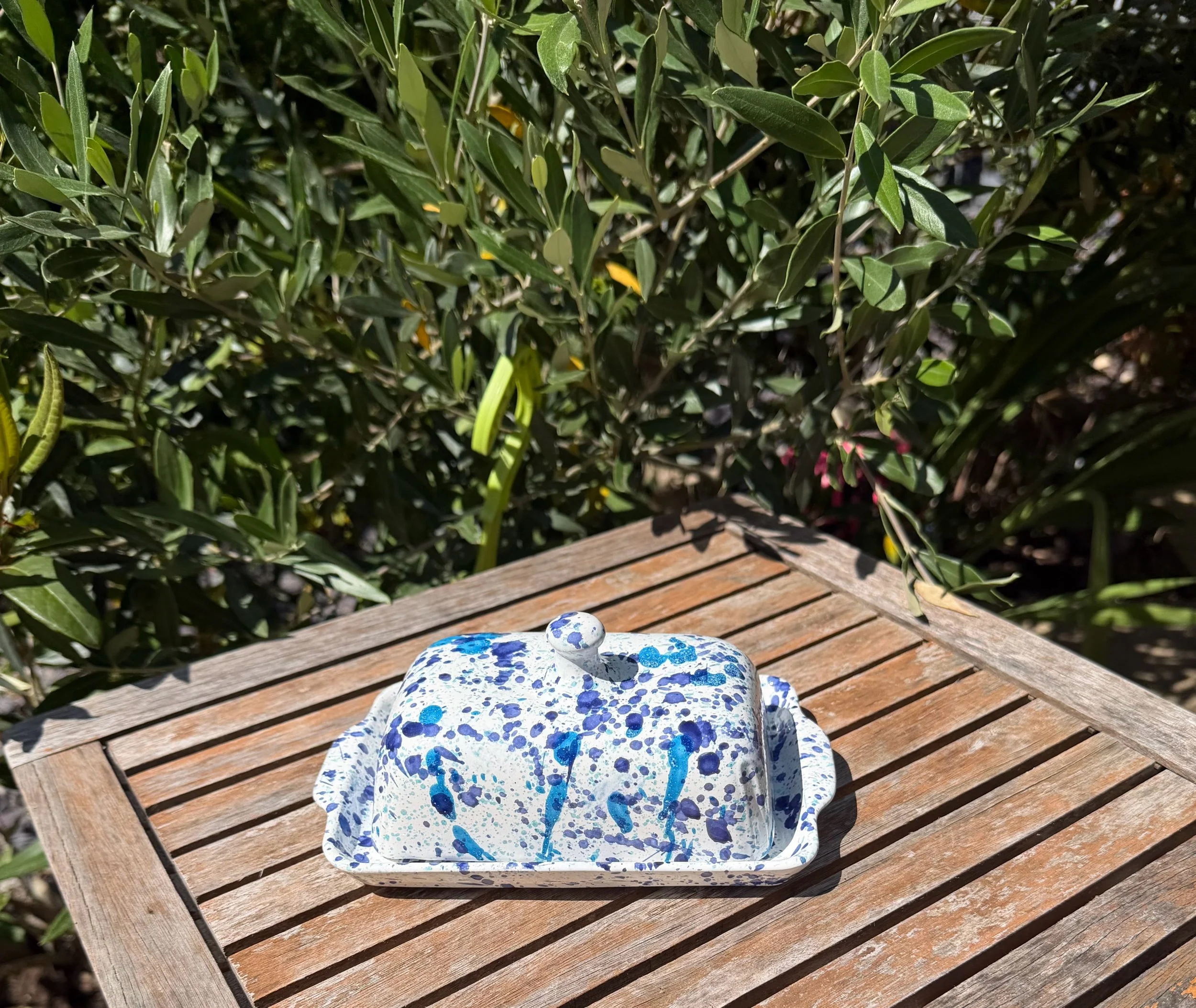 Handmade Spanish Ceramic Small Butter Dish