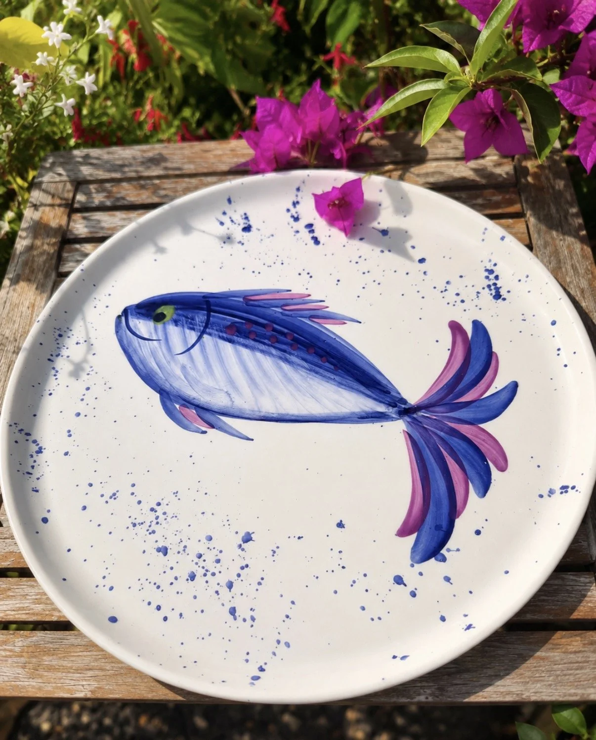 Handmade Spanish Fish Serving Platter