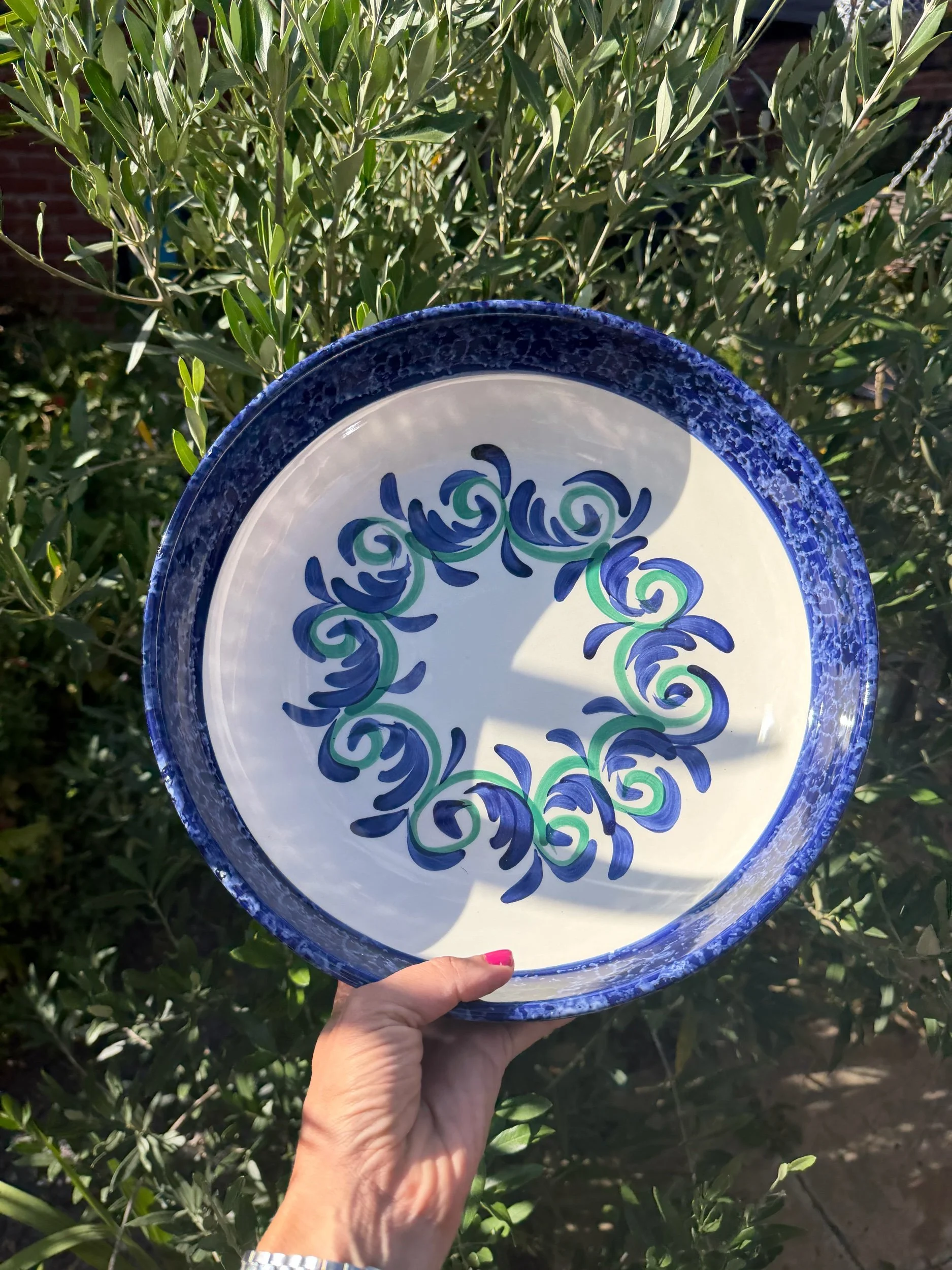 Handmade Spanish Large Ceramic Serving Bowl