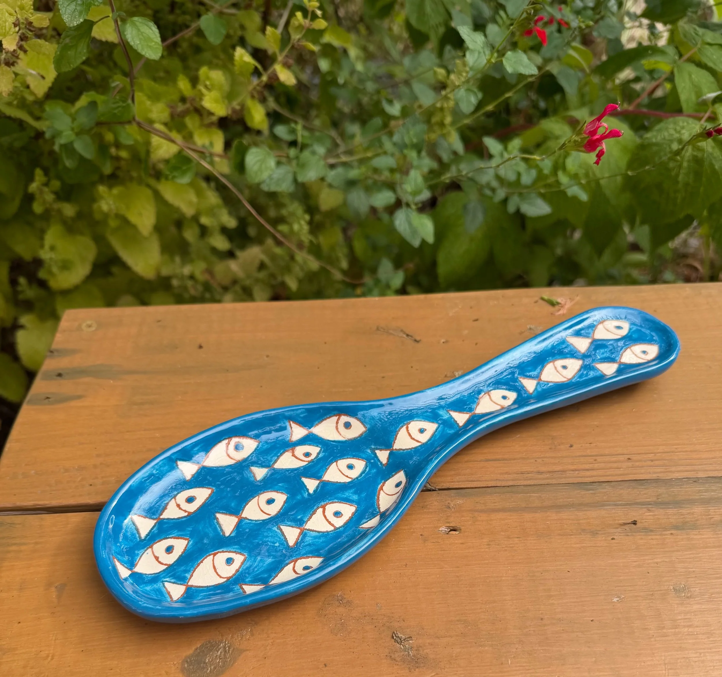 Spanish Ceramic Spoon Rest