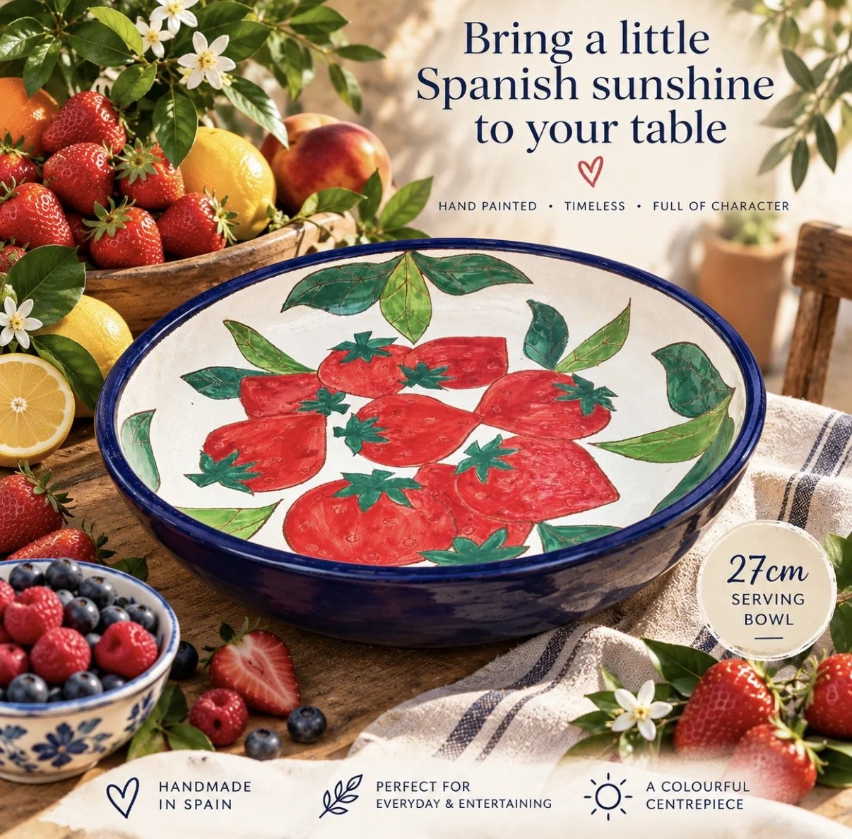Strawberry Serving Bowl