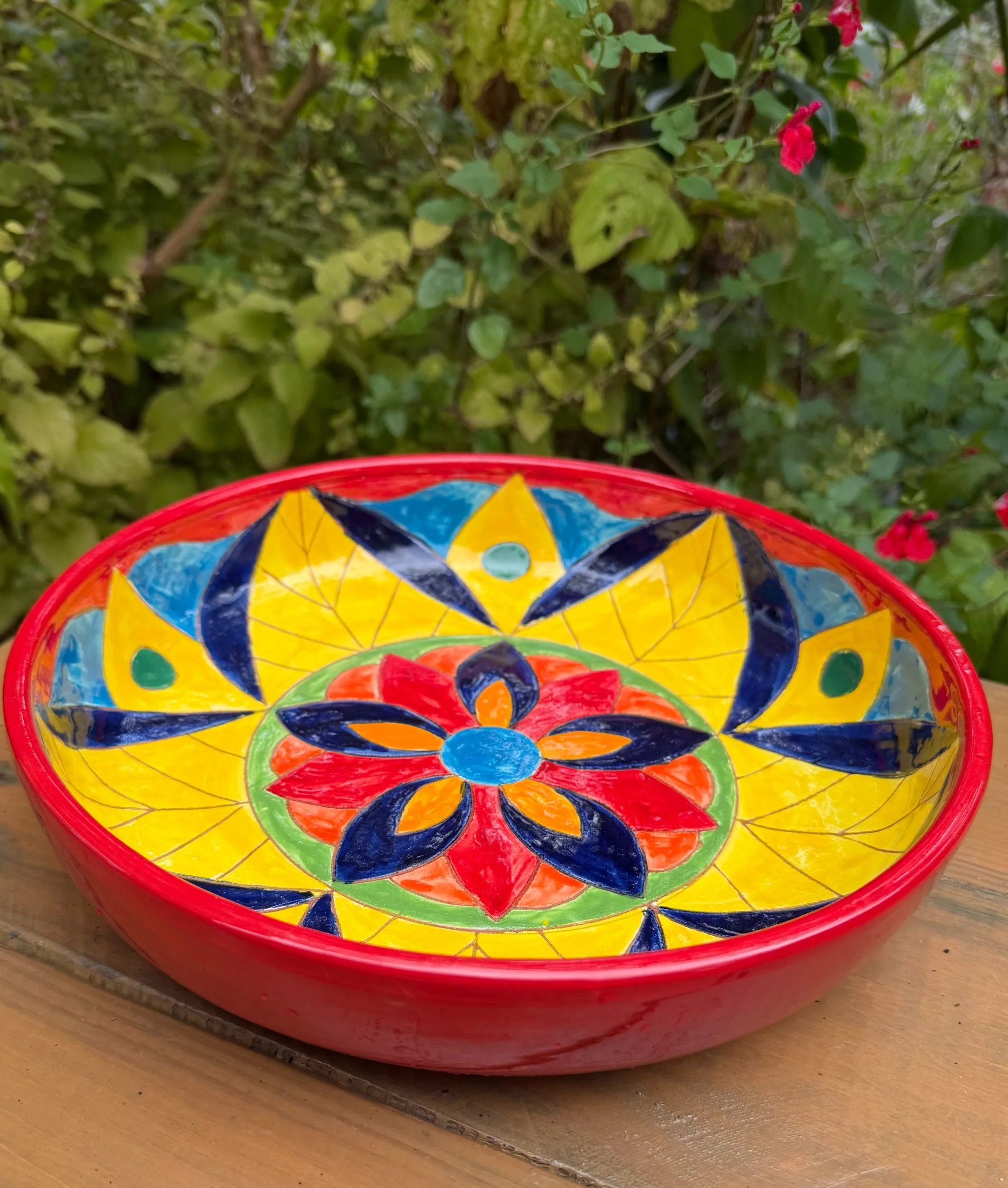 Hand Painted Spanish serving bowl