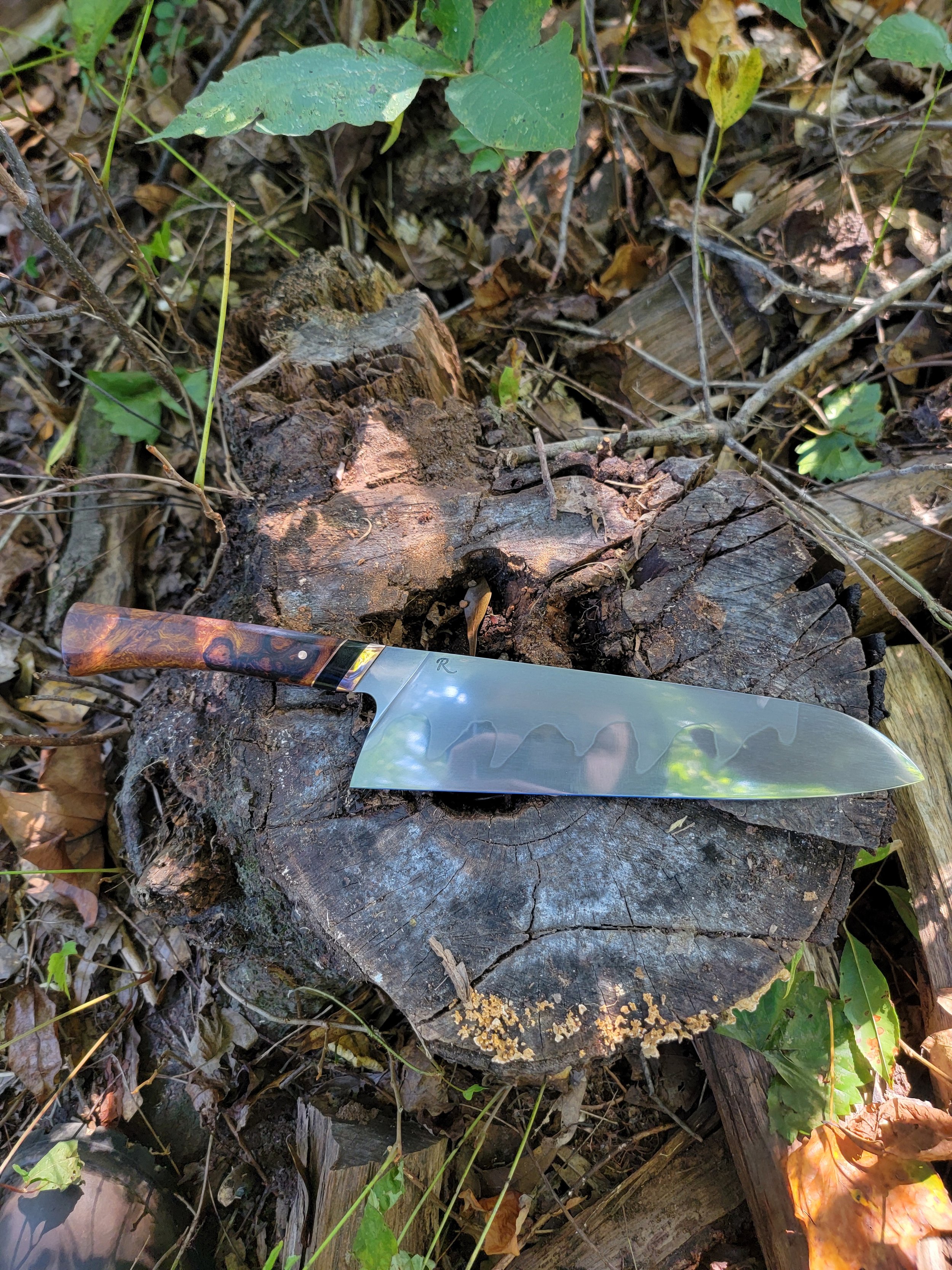 Gyuto in Carbon with Hamon