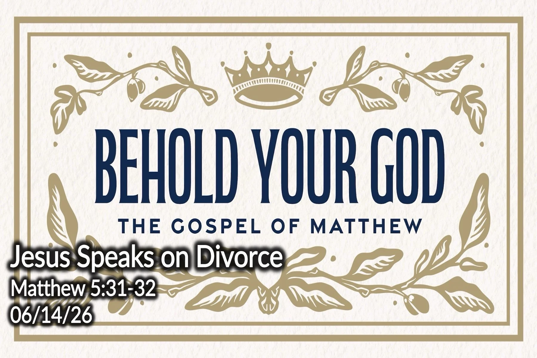 Jesus Speaks on Divorce
