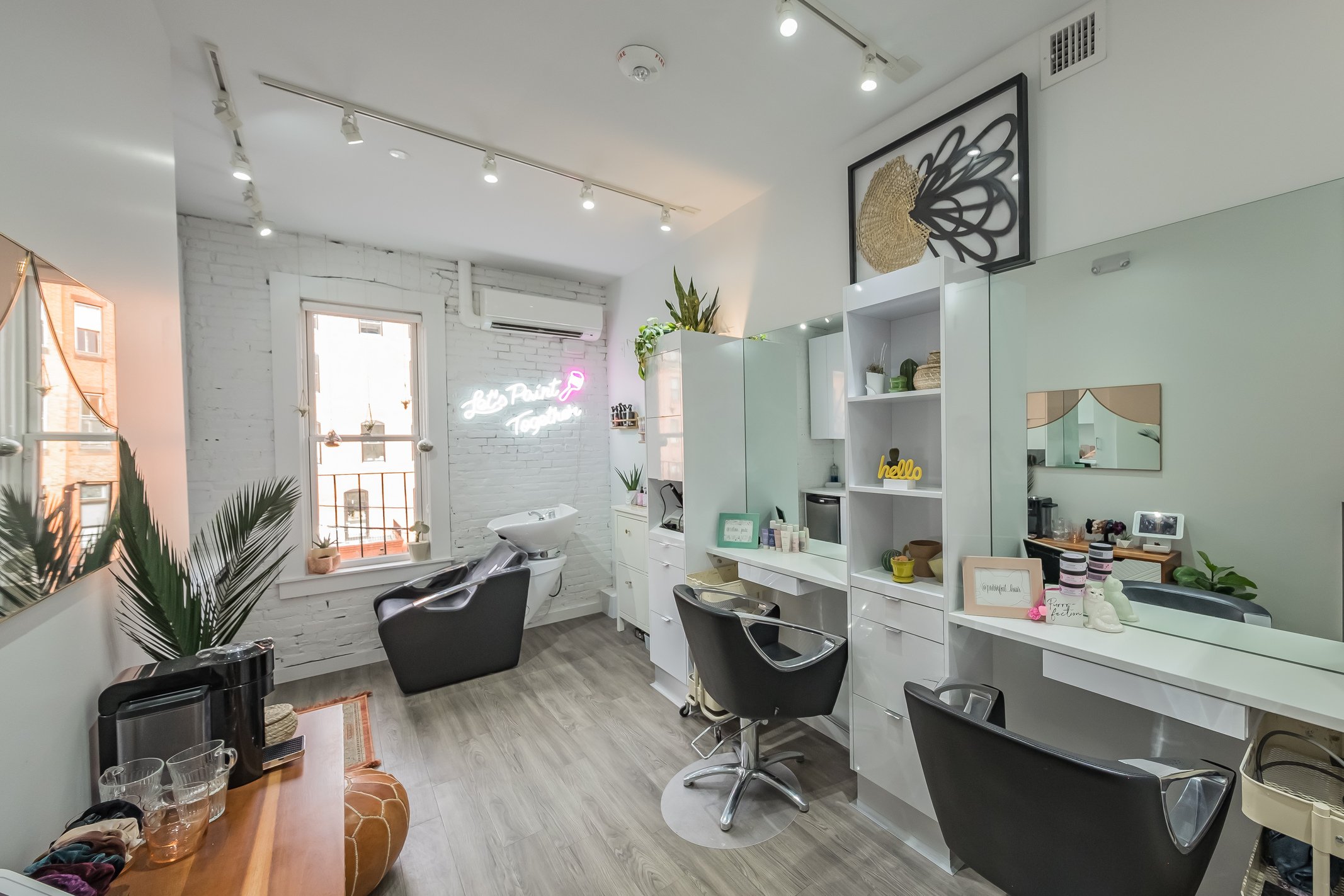 Newbury Street all-inclusive boutique hair salon space for rent