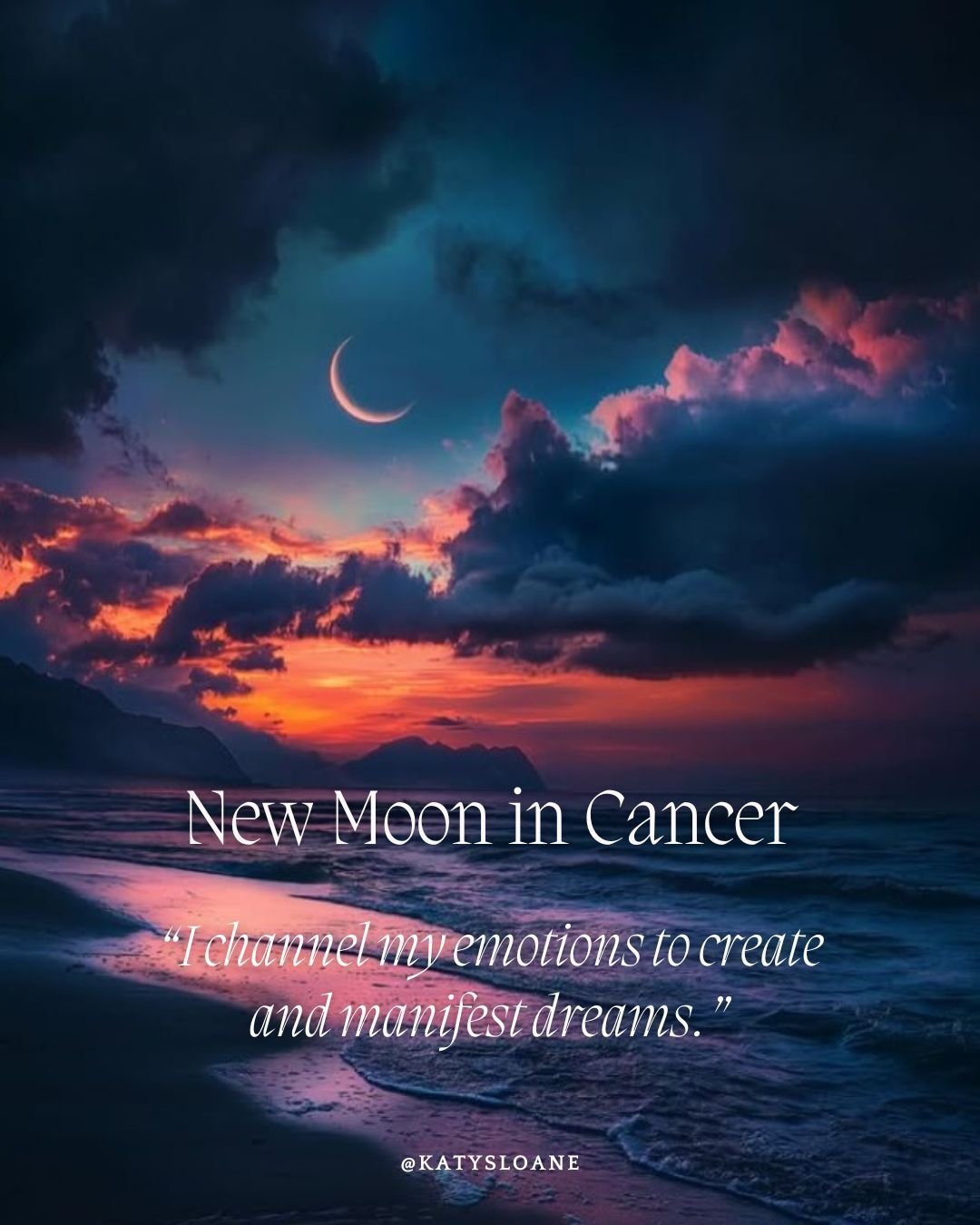🌑Tonight the Moon returns to her darkest phase, drawing us inward under the nurturing, emotional waters of Cancer. This is a sacred moment to pause, to feel, and to dream. 💫

Under the nurturing waves of Cancer, we are called to soften, to feel, an