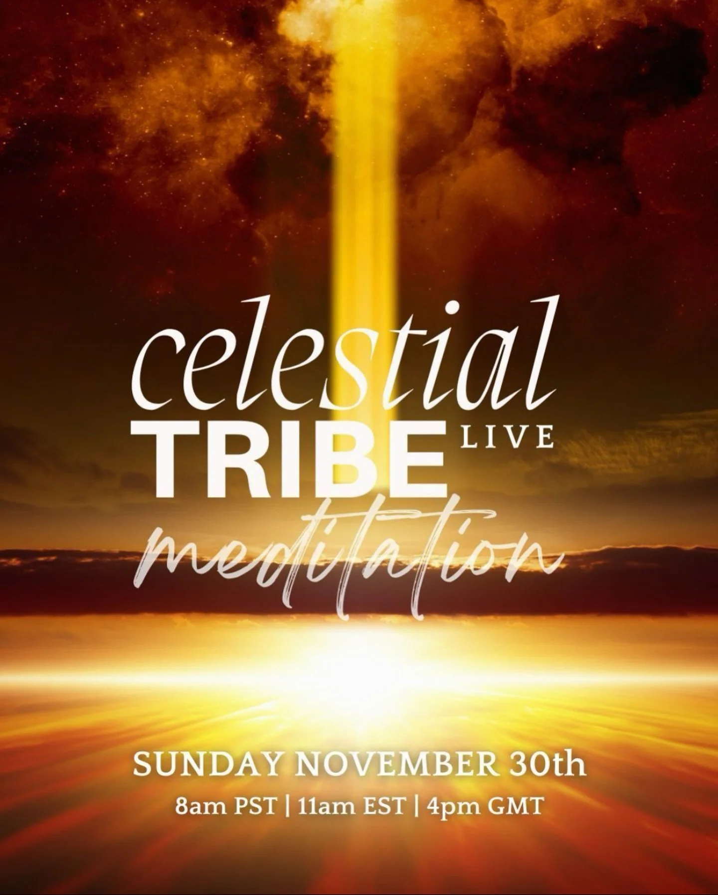 🏹🔥Join me TOMORROW, Sunday Nov 30th for a powerful LIVE guided meditation &amp; Celestial reading as we deepen our connection to the Earth &amp; Stars anchoring more light into our lives. As we step into Sagittarius season, the cosmic archer inspir