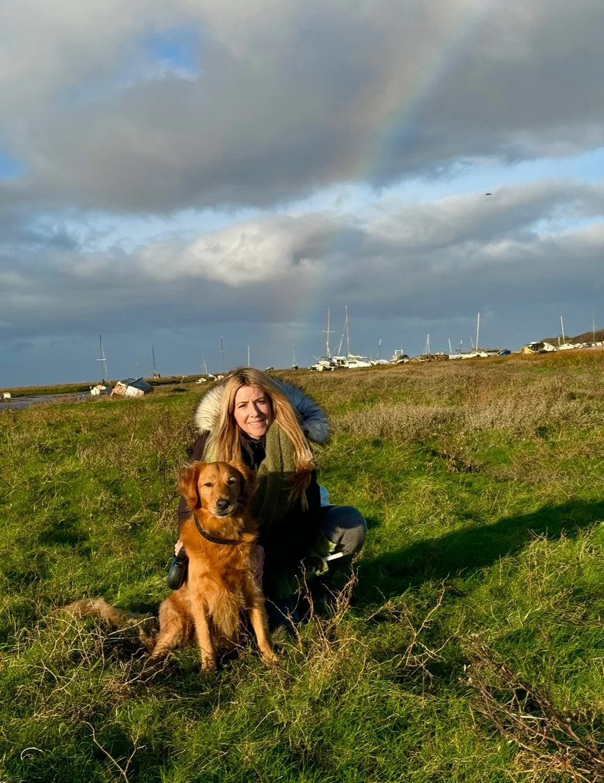 Diva Darla gifted me this one shot before going psycho and almost pulling me into a ravine! Swipe for the action shots! 👈 I love the way I&rsquo;m still holding half a smile, like this is totally normal behavior for my dog and I am not phased! 🤣 Sh