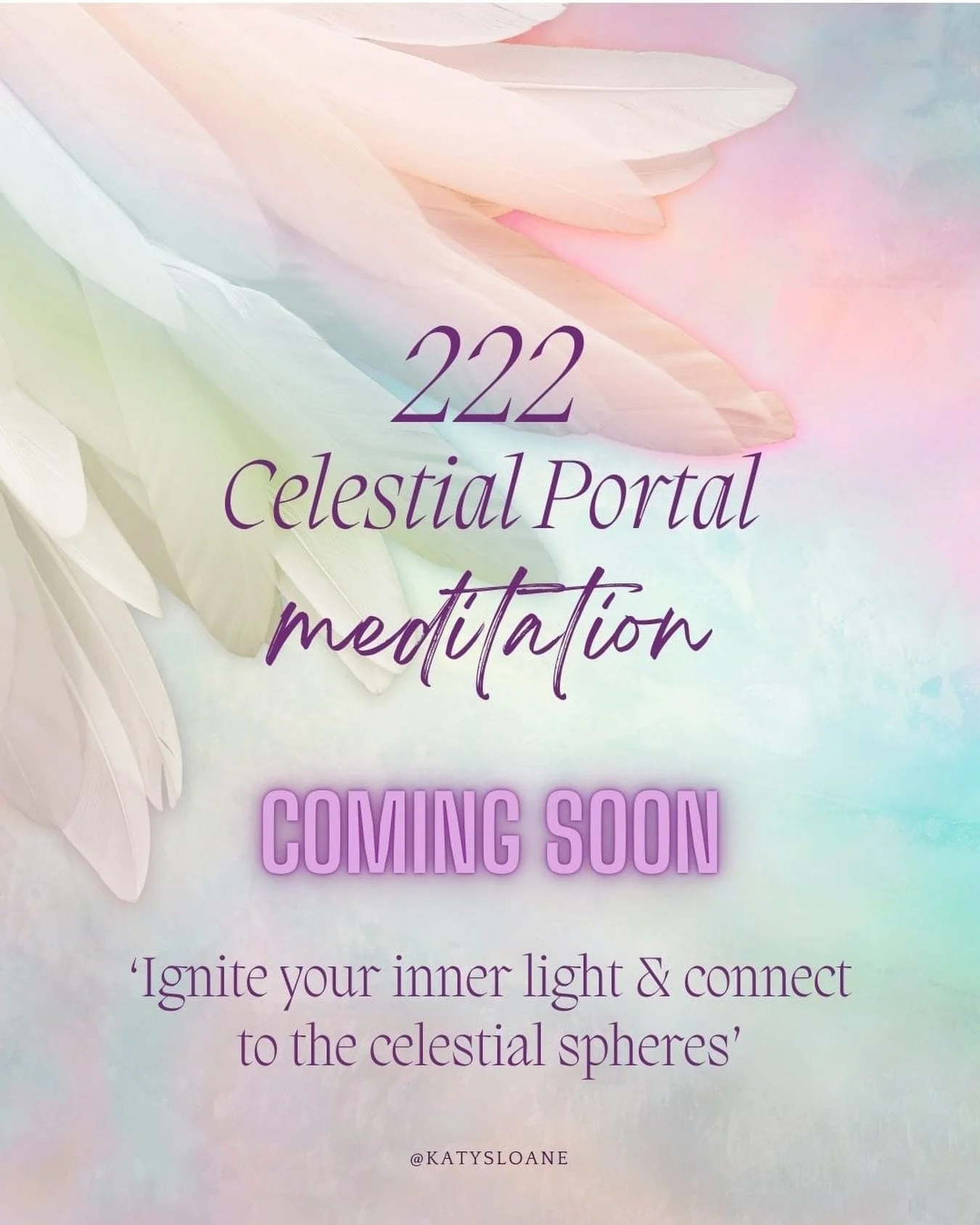 ⚡Coming Soon⚡2.22.26!! I have created a powerful FREE angelic meditation to help you heal, release and uplift your spirit! 🪽 

Get ready as we journey into light and unite our energy with the celestial spheres, anchoring the light of the 222 power p