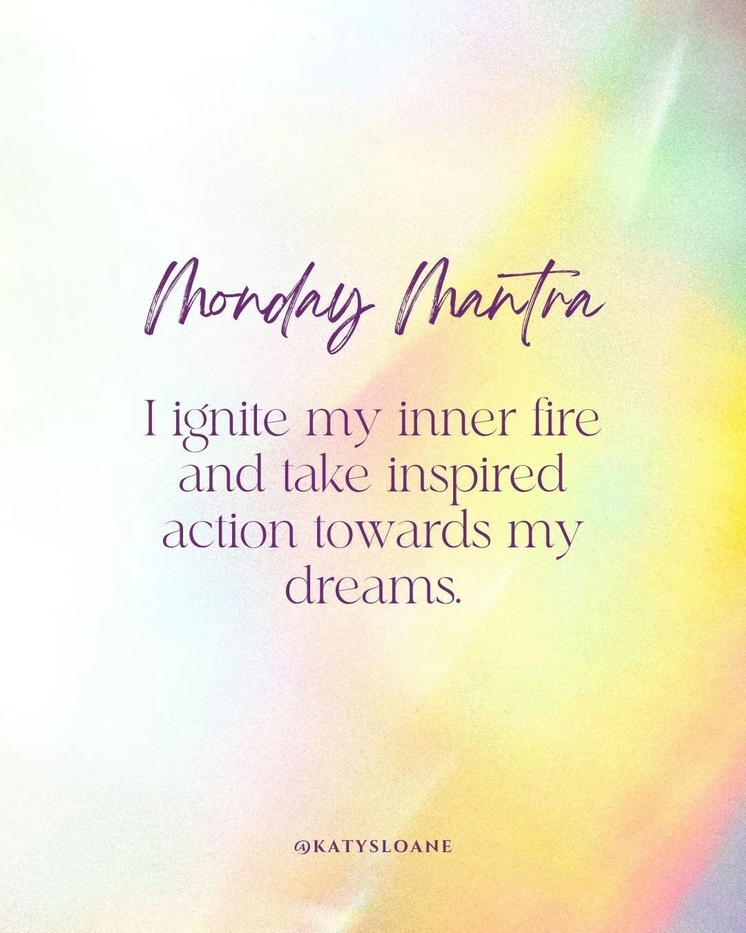 Time for a Monday Mantra! With 6 planets stacked in Aries this week it&rsquo;s time to take inspired action towards our goals &amp; dreams ✨🙌🔥🌈

Mantras are powerful because our words create and shape our reality. It&rsquo;s so important to be min