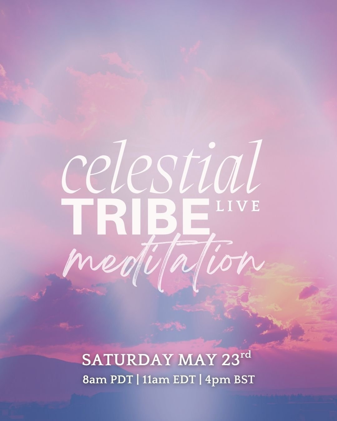 Join me SATURDAY, May 23rd for an hour of magic as we step into to the luminous energy of Gemini season!!

Together we will connect with the angels and journey through realms of light, intuition, and higher wisdom. Guided by celestial frequencies, we